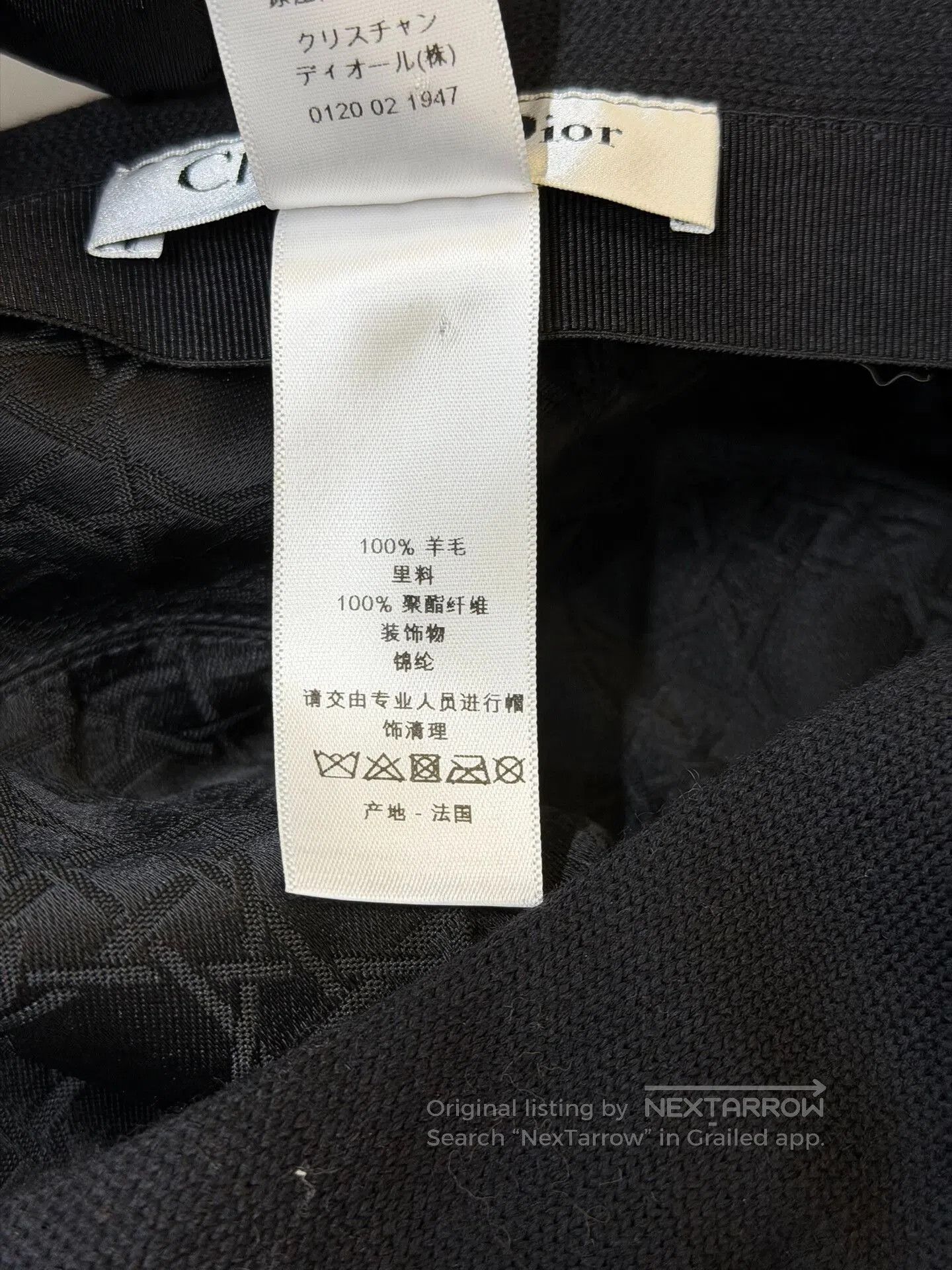 Dior Dior Black Wool Mesh Beret. Size ONE SIZE - 5 Thumbnail