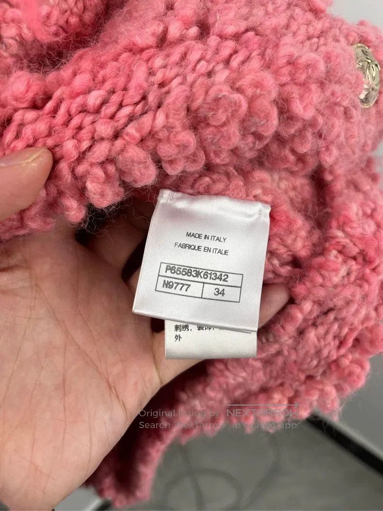 Chanel Chanel Pink Wool Knit Jacket w/ Bag. Size US XS / EU 42 / 0 - 5 Thumbnail