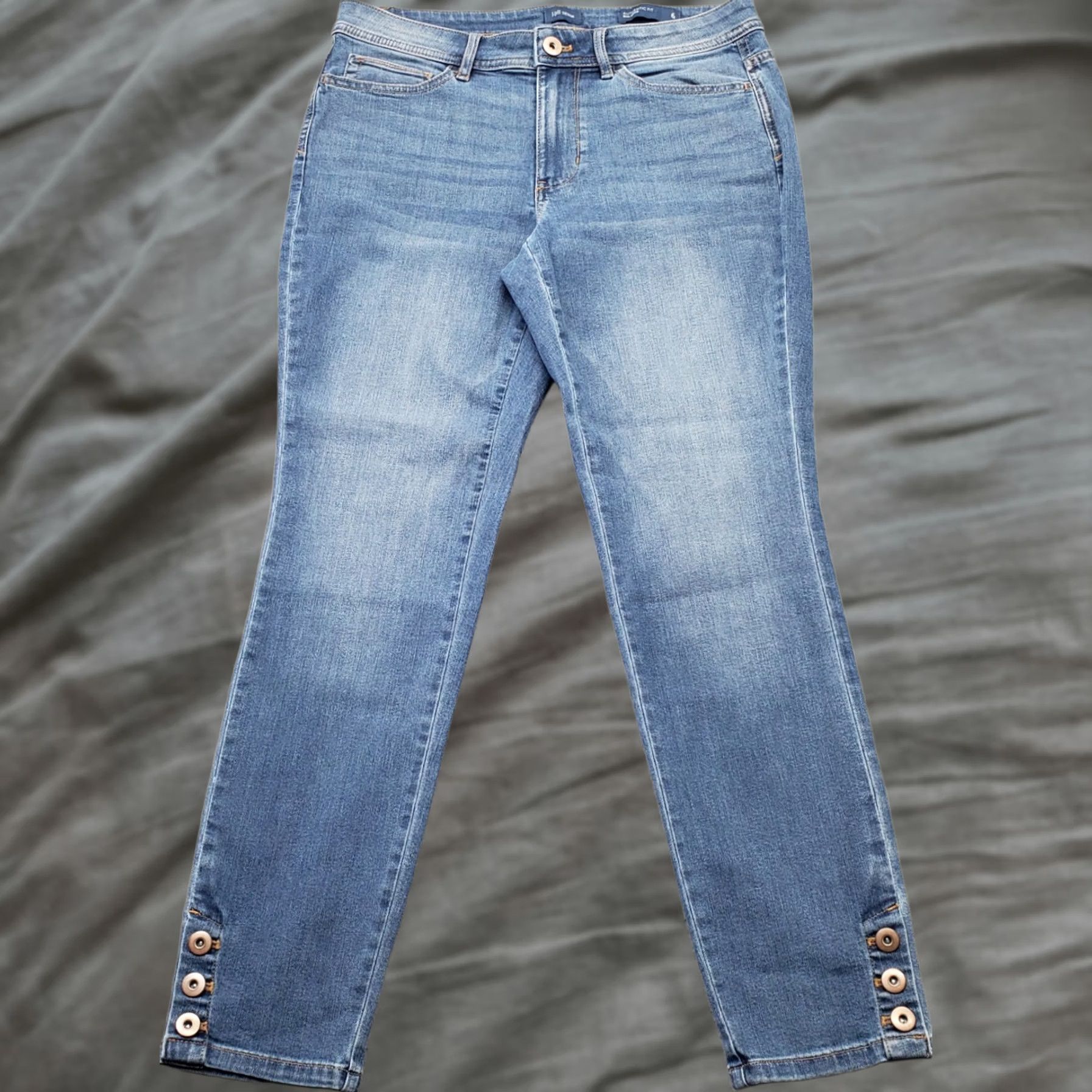 J. Jill J. Jill Jeans Women 6 Blue Denim Stretch Ankle Button Skinny 5-Pocket Design Outdoor Size 6 Womens Modern Fit Size 28" / US 6 / IT 42 - 1 Thumbnail