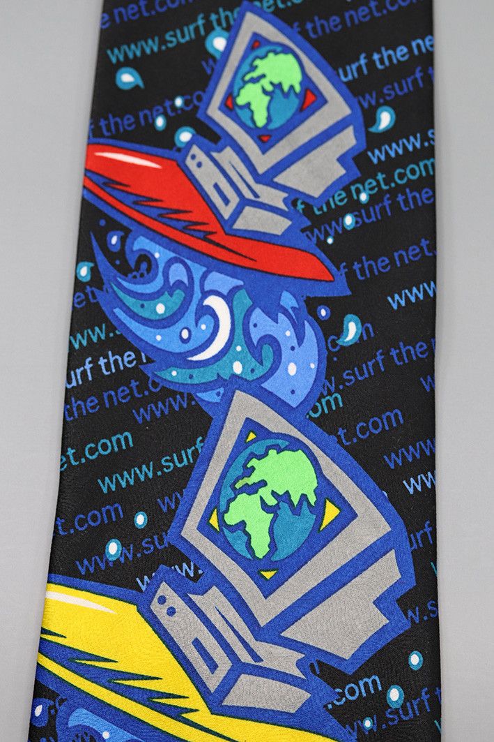 Ralph Marlin 1999 Ralph Marlin “Surf the Net” Novelty Necktie Size ONE SIZE - 7 Thumbnail