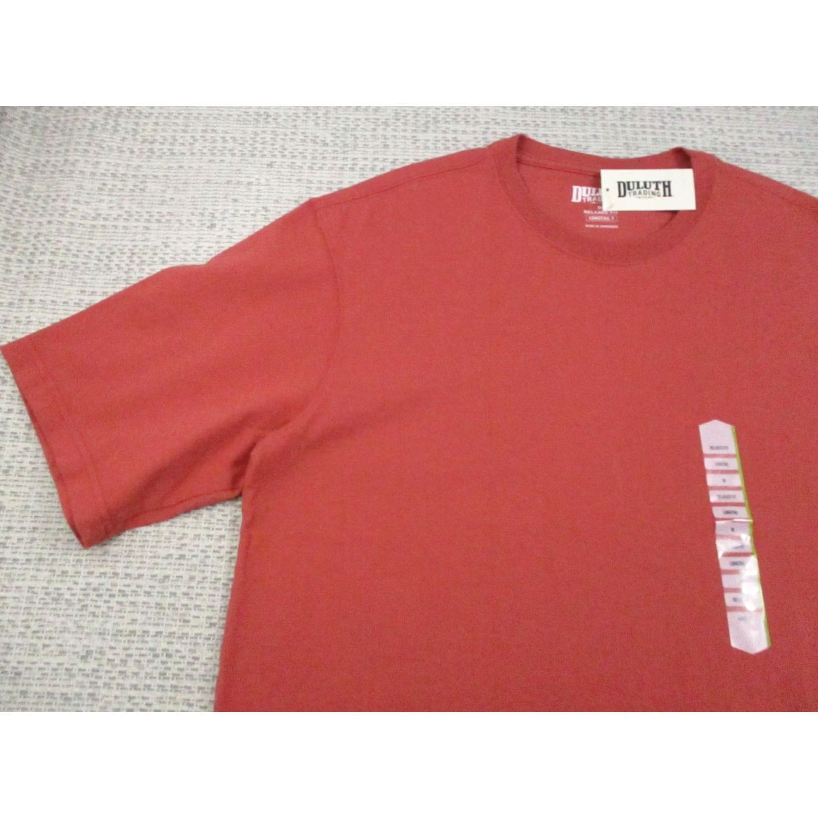 Duluth Trading Company Duluth Trading Shirt Mens Medium Red Relaxed Fit Short Sleeve Crew Neck Longtail T Cotton Crewneck Rustic Logo Vintage:No Size US M / EU 48-50 / 2 - 3 Thumbnail