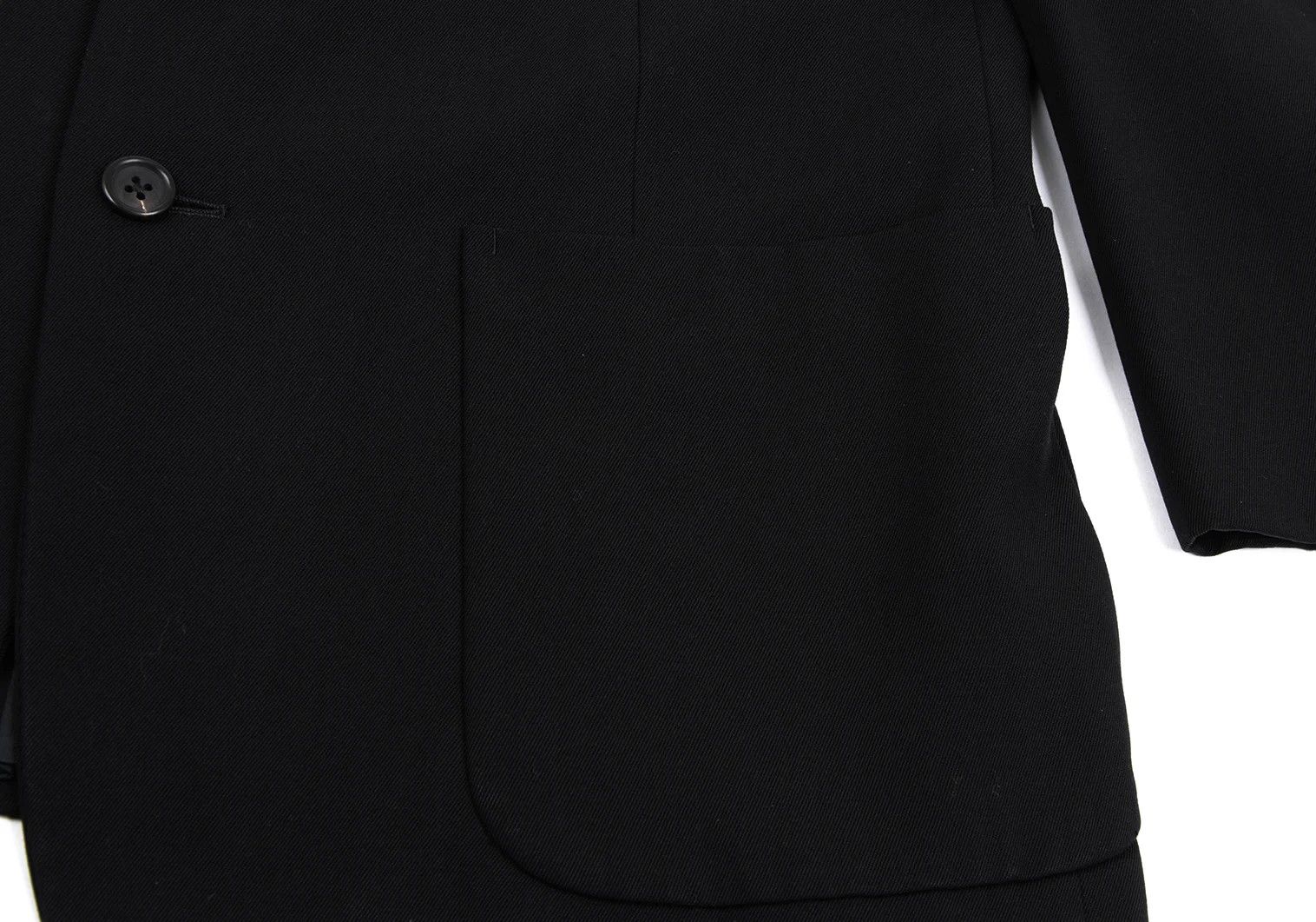 Yohji Yamamoto Yohji Yamamoto Wool Gabardine Jacket Black M Size US M / EU 48-50 / 2 - 8 Thumbnail