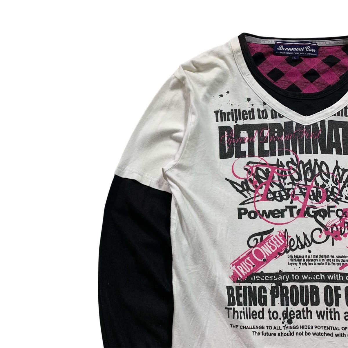 Japanese Brand Beaumont Carr Double Layer Longsleeve Poem V-keii Lgb Style Size US L / EU 52-54 / 3 - 4 Thumbnail