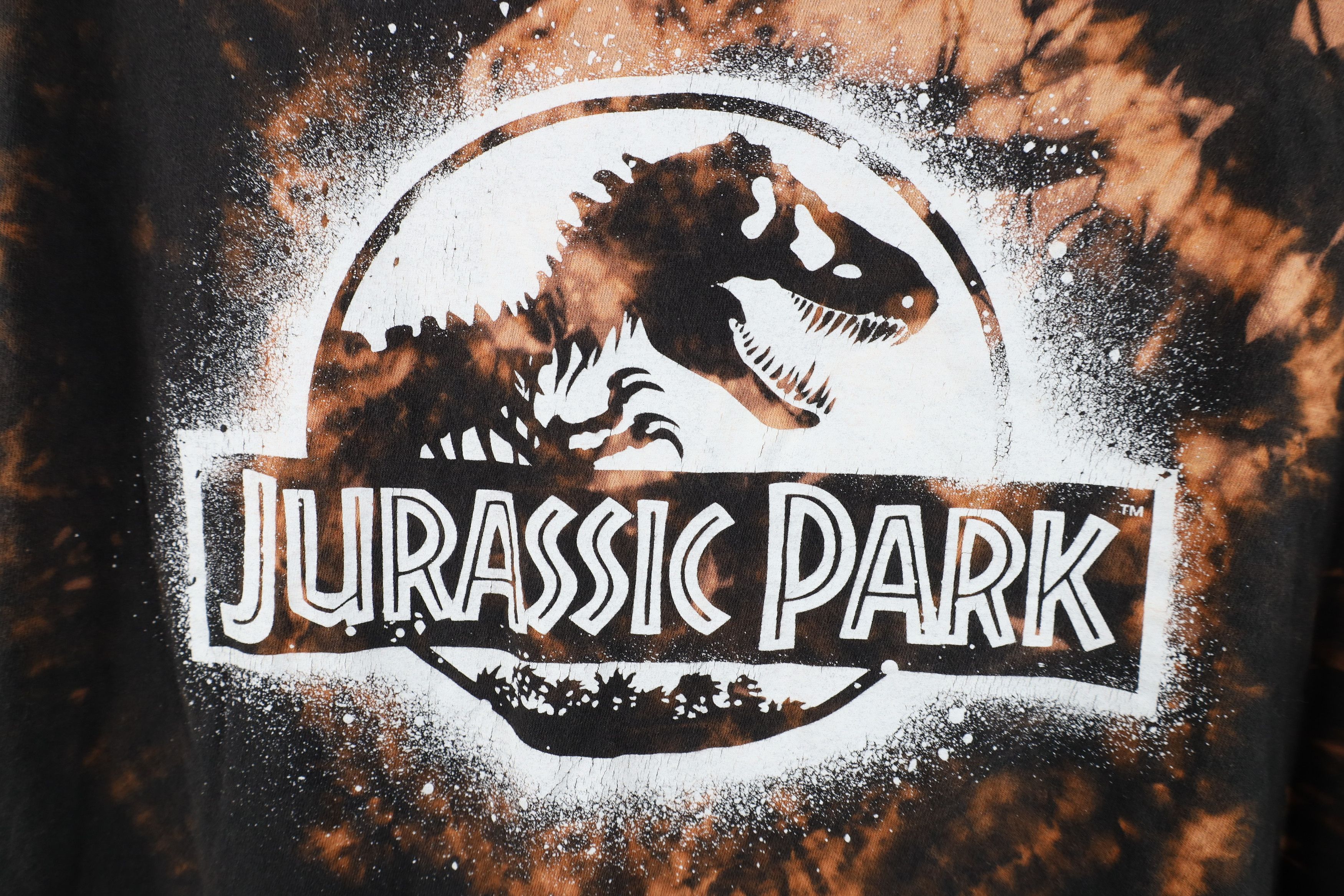 Vintage Y2K Jurassic Park Spell Out Acid Wash Short Sleeve T-Shirt Size US XL / EU 56 / 4 - 4 Thumbnail