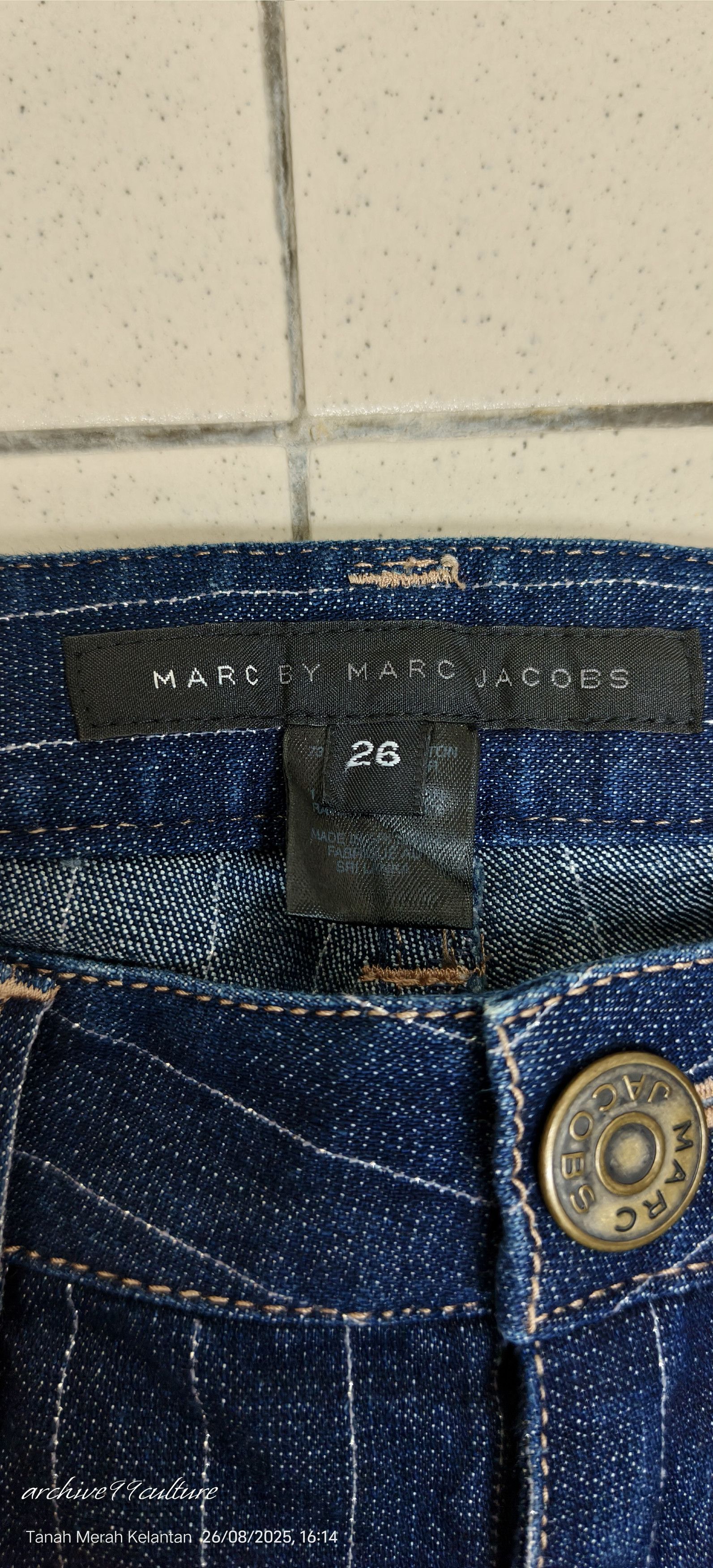 Marc by Marc Jacobs Archive MARC BY MARC JACOBS pinstripes stretch Jeans Size 29" - 3 Thumbnail