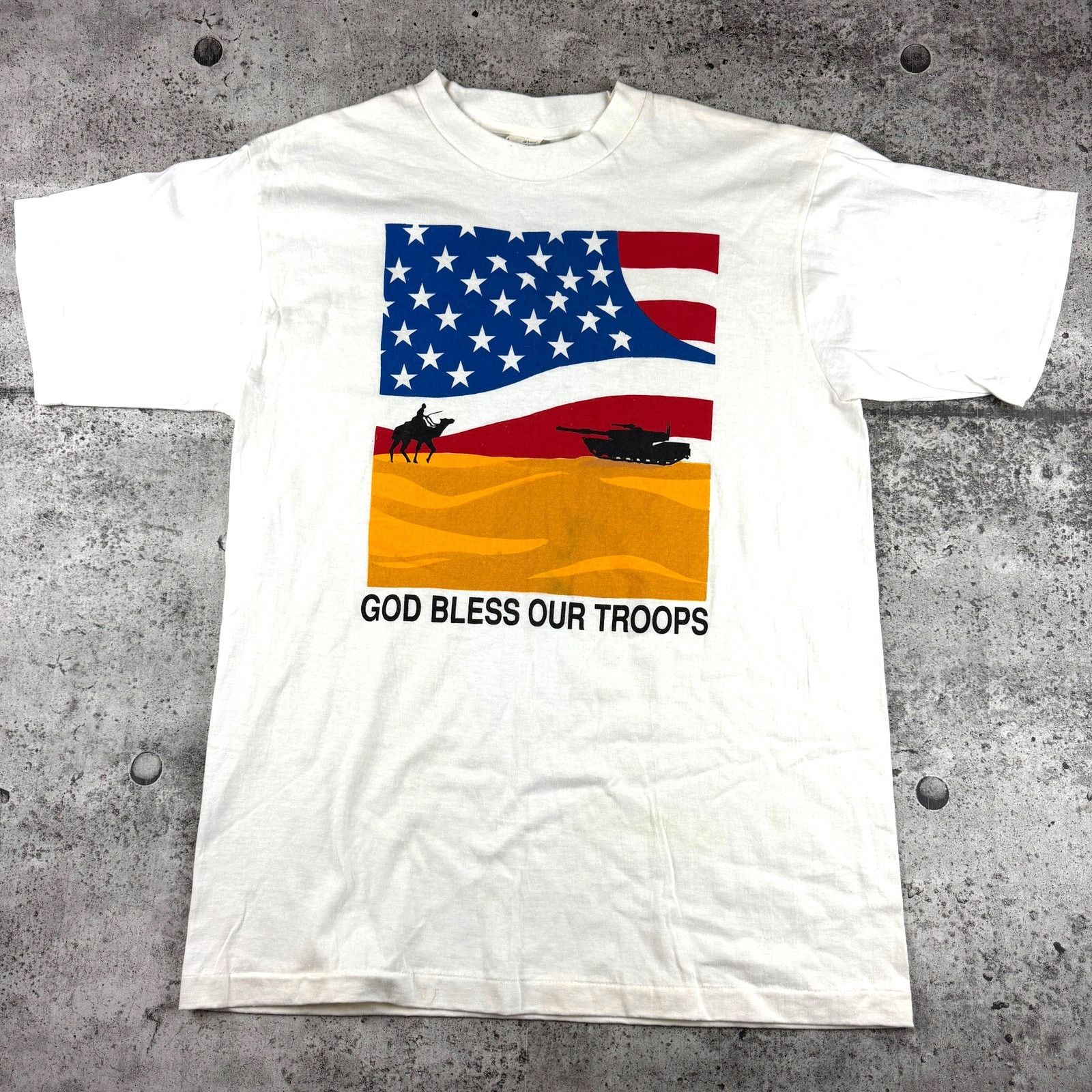 Vintage God Bless Our Troop Shirt Vintage Large Size US L / EU 52-54 / 3 - 2 Thumbnail
