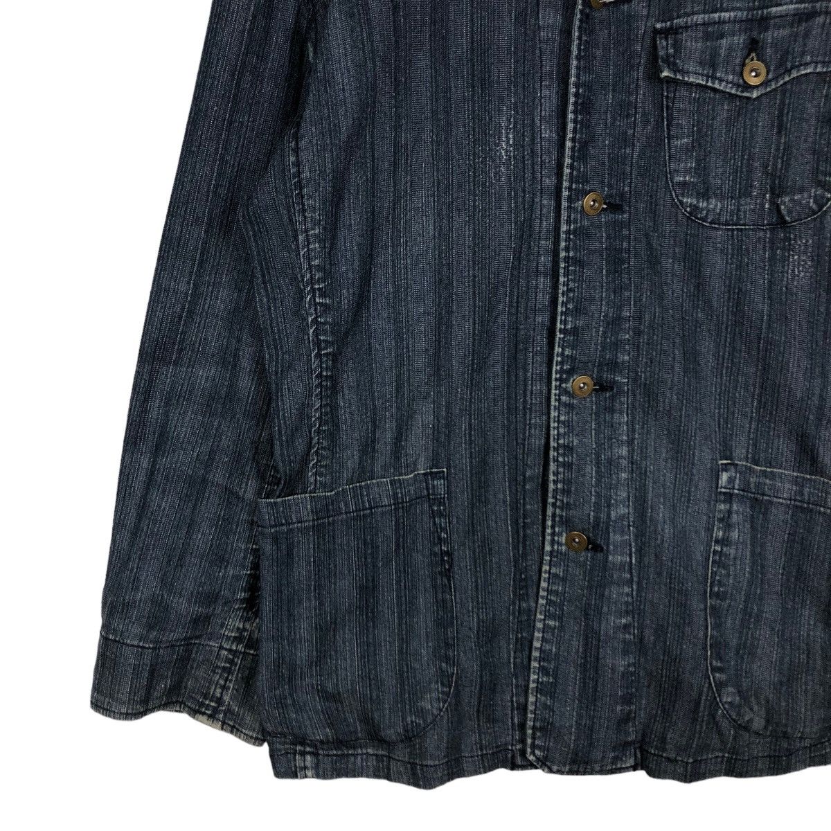 Issey Miyake 🔥Vintage Hickory Chore Jacket Fissare Homme Japan Made Size US L / EU 52-54 / 3 - 4 Thumbnail