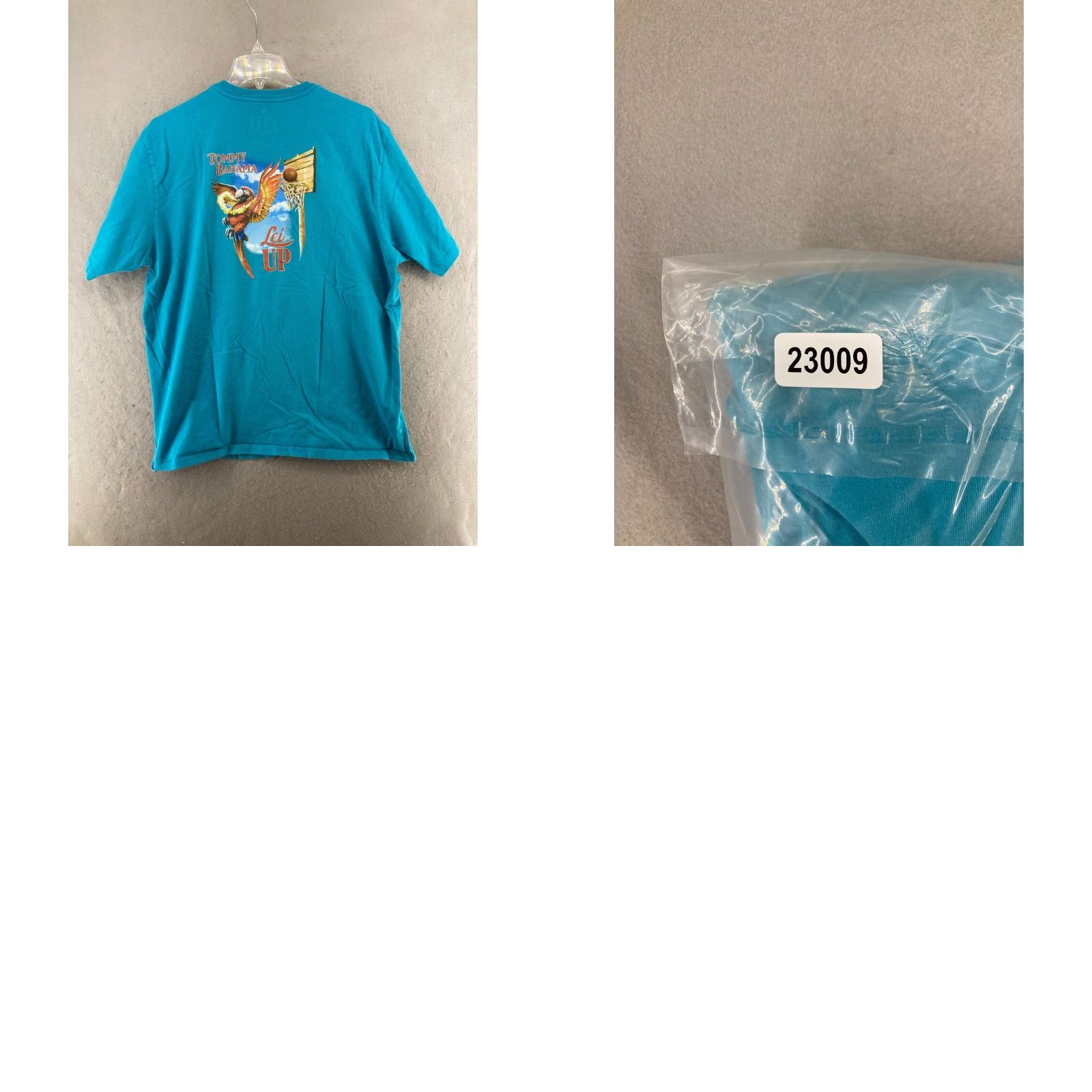 Tommy Bahama Tommy Bahama Relaxed Fit Men's T-Shirt XL Blue Solid Crew Neck Tropical Beach Theme Size US XL / EU 56 / 4 - 8 Thumbnail