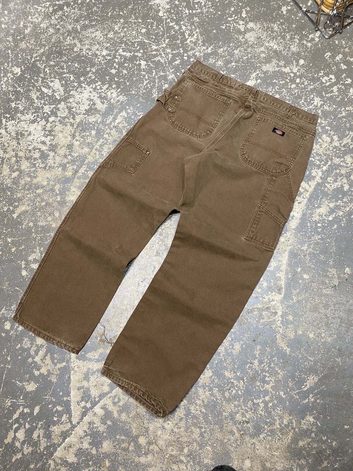 Carhartt × Dickies × Vintage Vintage Dickies Brown Mocha Carpenter Baggy Fit Pants Size US 38 / EU 54 - 2 Thumbnail
