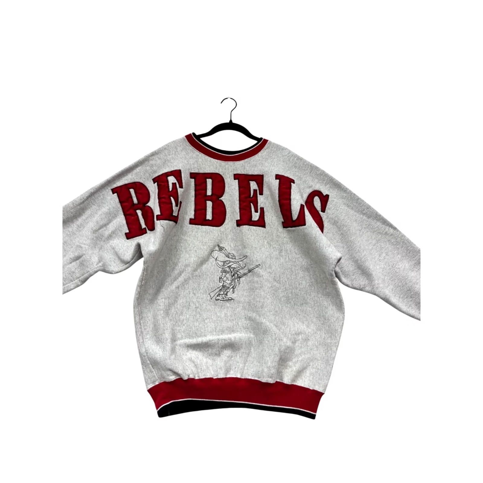 Vintage VINTAGE Legends Athletic Rebels Graphic Sweatshirt Gray & Red Crewneck L Unisex Adults Pullover Winter Apparel Mens Womens Size US L / EU 52-54 / 3 - 2 Thumbnail