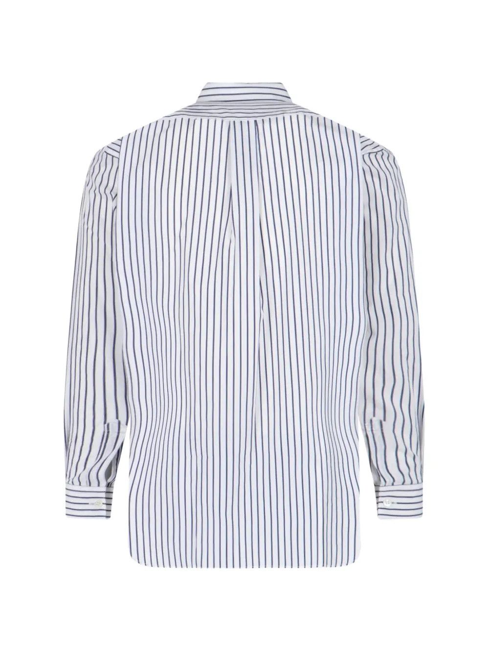 Brunello Cucinelli o1y0526 Striped Shirt in White/Blue Size US XL / EU 56 / 4 - 3 Thumbnail