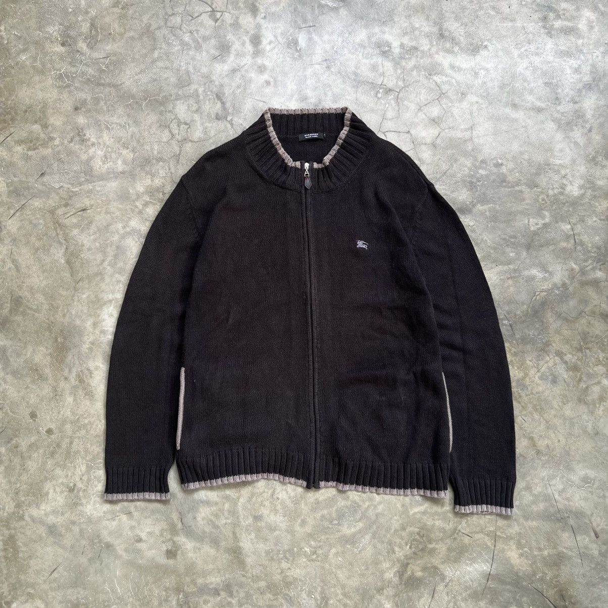 Burberry Burberry Black Label Zip Up Knit Jacket Size US L / EU 52-54 / 3 - 1 Thumbnail