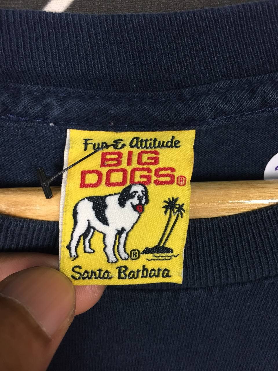 Big Dogs × Vintage Vtg Big Dogs Santa Barbara Authentic Attitude Big Logo Tee Size US XL / EU 56 / 4 - 9 Thumbnail