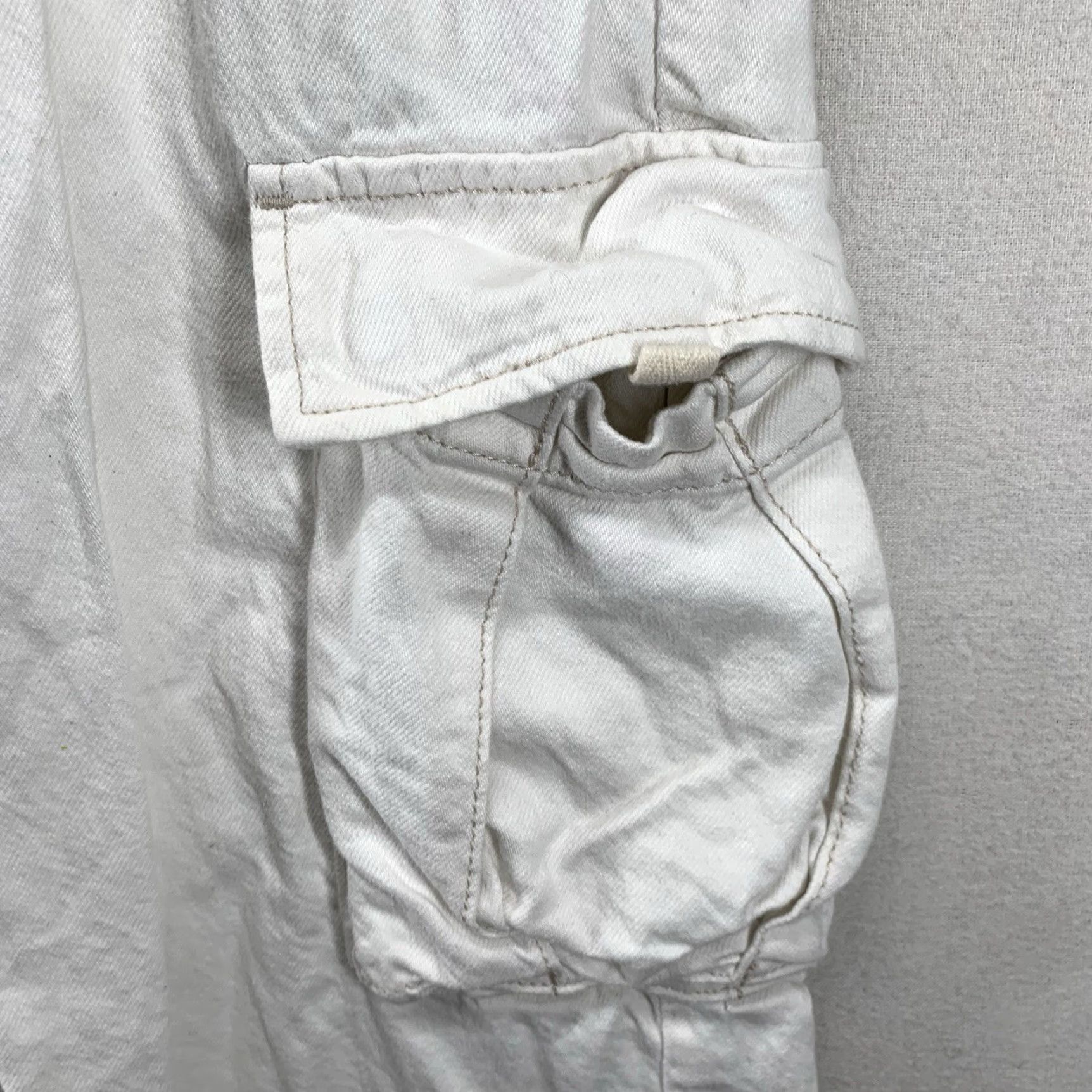 Levi's Levi's Chino Pants 31x28 White Tapered High Rise Cotton Hemp Blend Mens Size US 31 - 2 Thumbnail