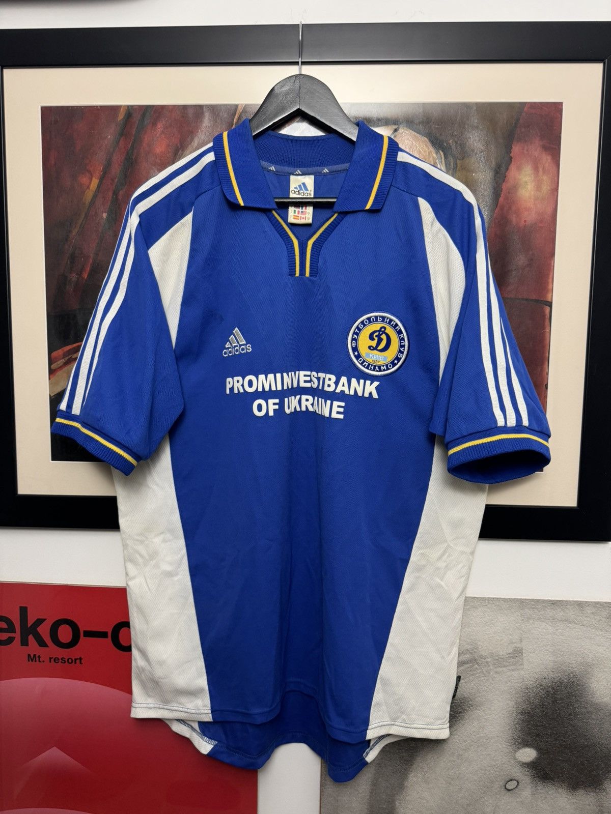 FC Dynamo Kyiv Adidas 2001 Away Football Jersey Vintage Rare
