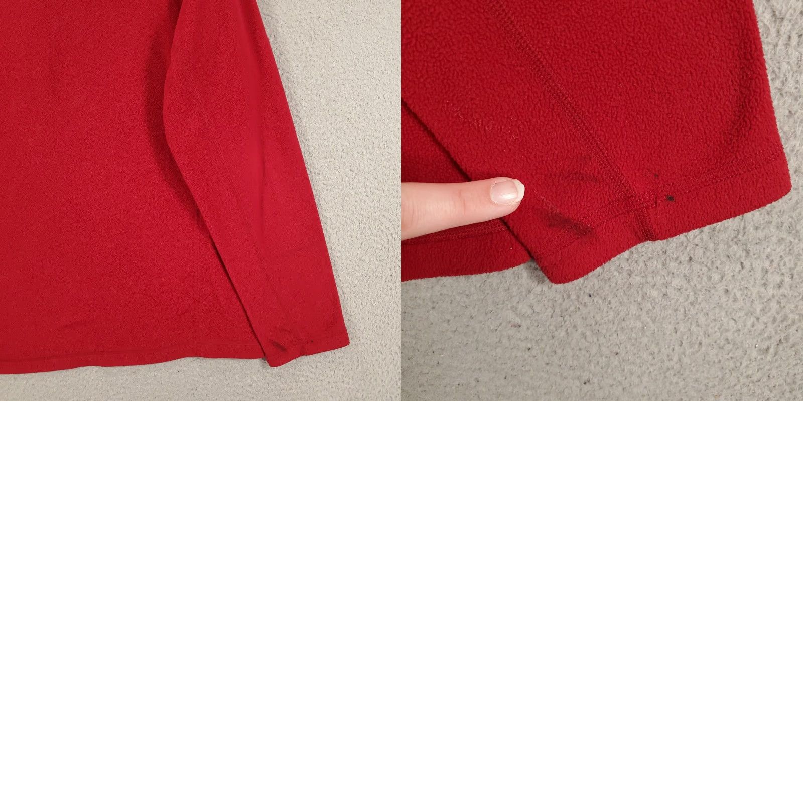 The North Face The North Face Fleece Sweater Mens Large Red 1/4 Zip Pullover Sweatshirt Jacket Size US L / EU 52-54 / 3 - 10 Thumbnail