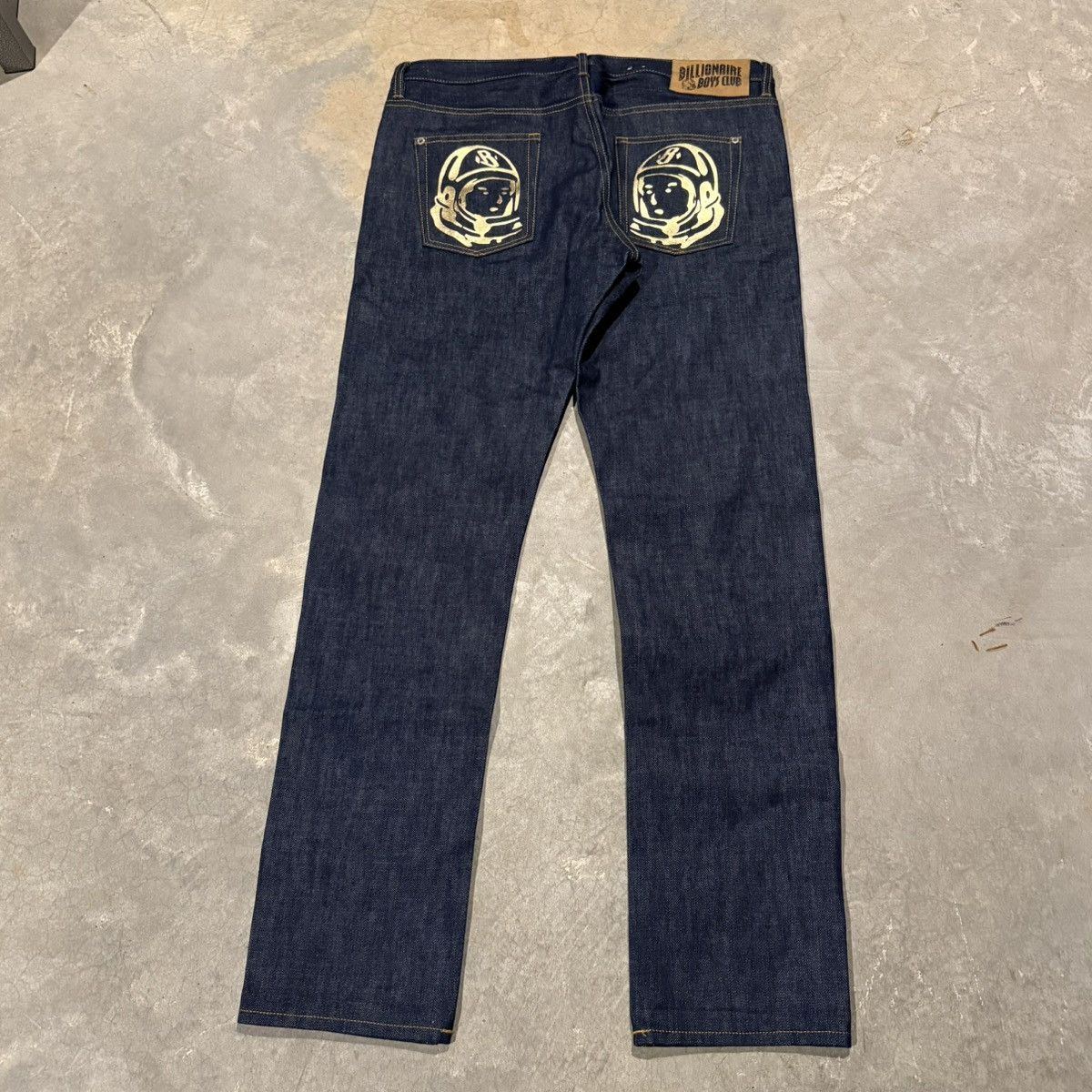 Billionaire Boys Club Billionaire Boys Club Astronaut Head Logo Raw Denim Y2K Nigo Size US 36 / EU 52 - 2 Thumbnail
