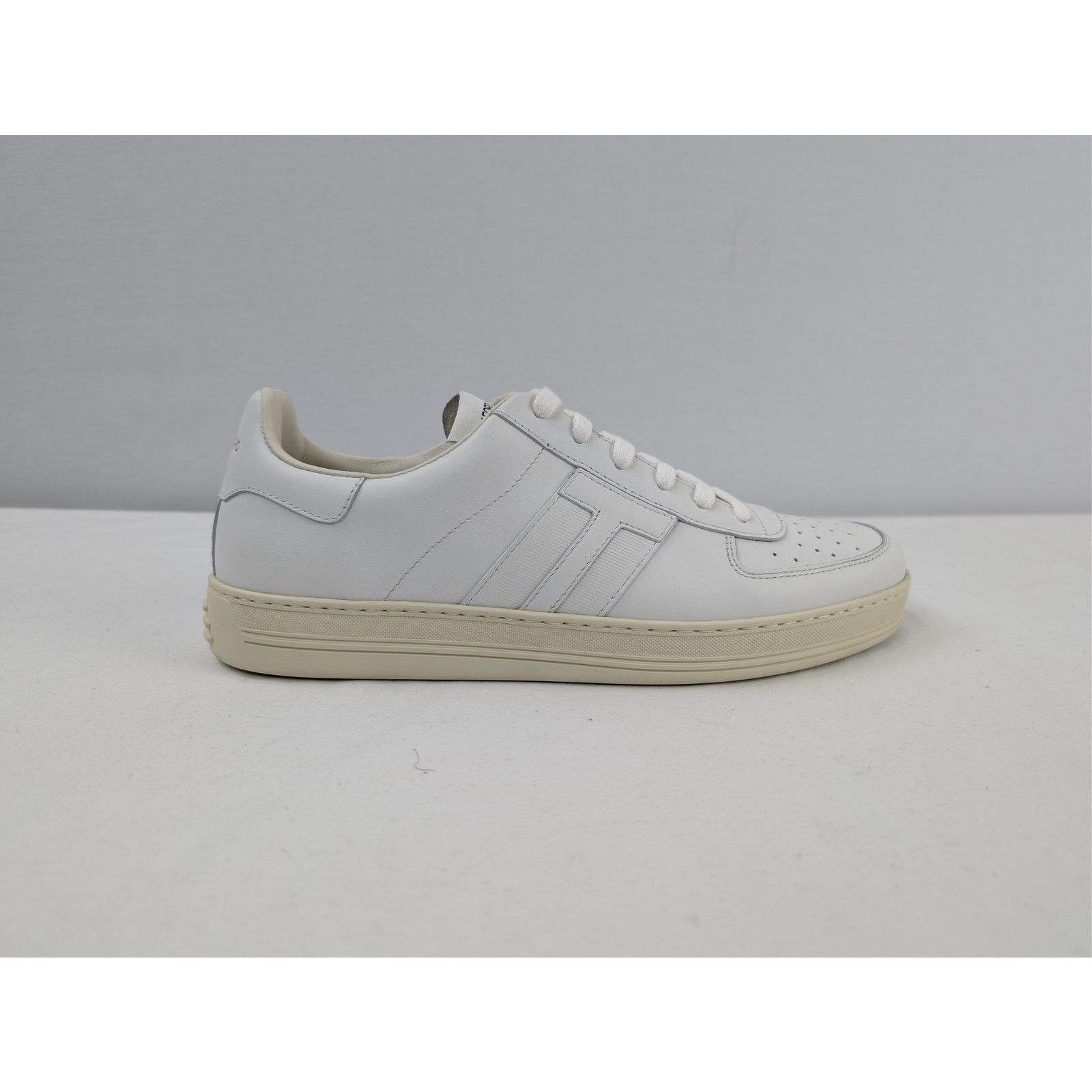 Tom Ford o1rshd1 Classic Radcliffe leather low-top sneaker in white Size US 8.5 / EU 41-42 - 4 Thumbnail