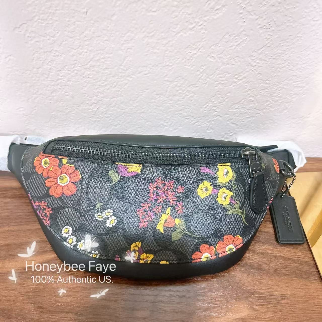Warren Mini Belt Bag In Signature Canvas With Floral CR189