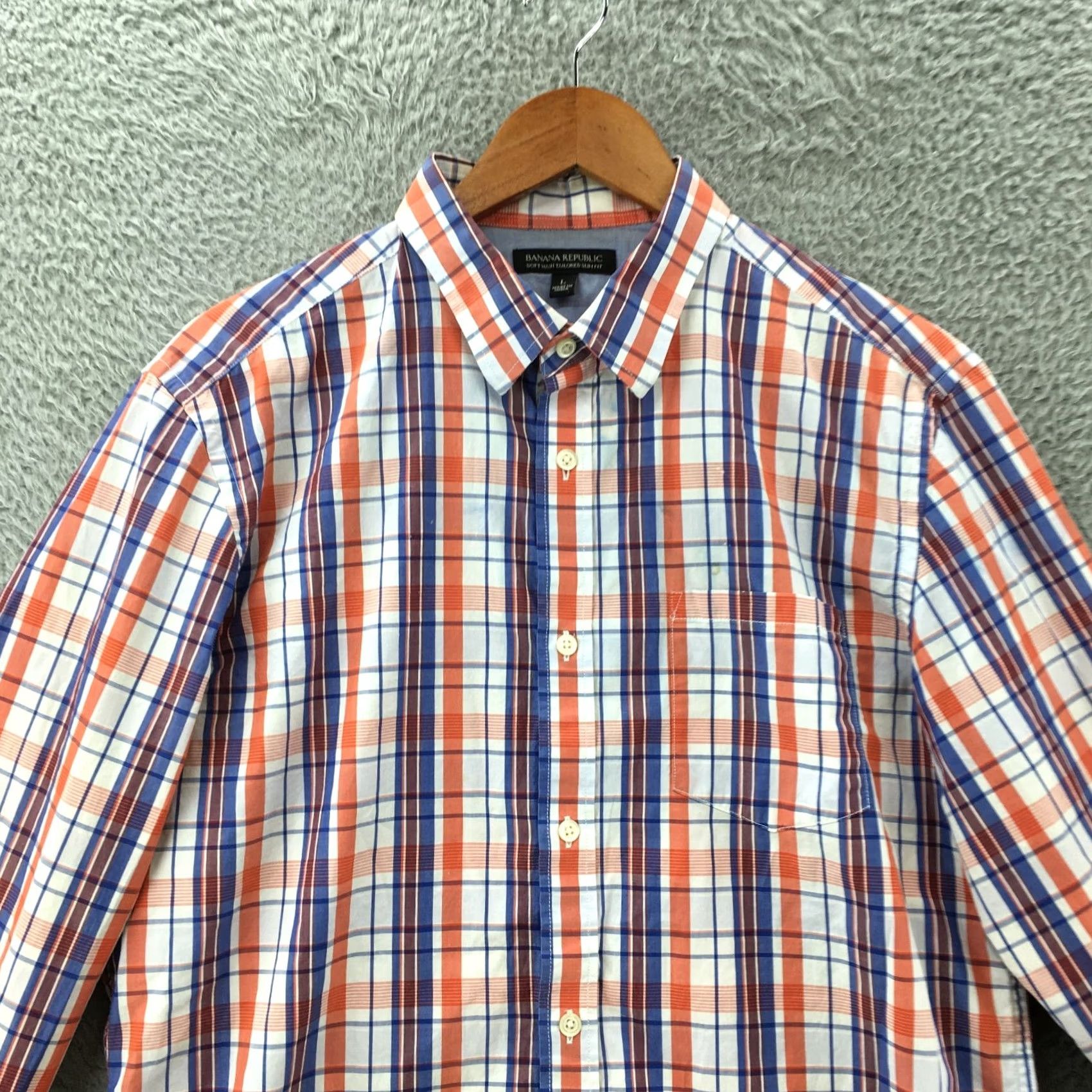 Banana Republic Banana Republic Button-Up Shirt Mens L Multicolor Cotton Plaid Slim Fit Pocket Shirt Mens L Multicolor Cotton Plaid Slim Fit Pocket Size US L / EU 52-54 / 3 - 2 Thumbnail