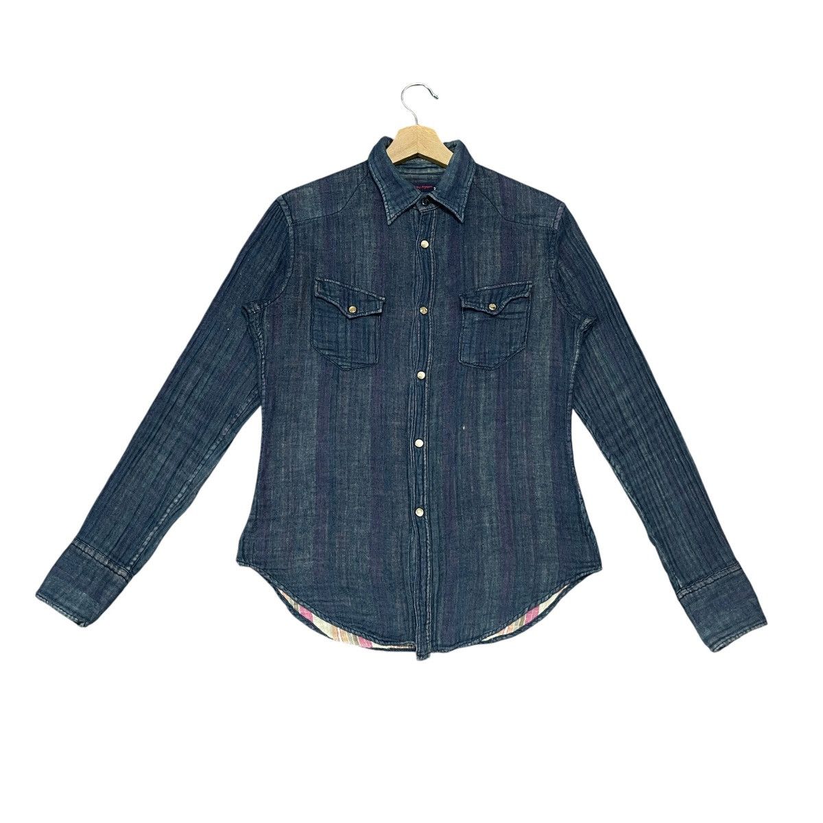 45rpm Vintage 45rpm Japan Indigo Lined Unisex Western Denim Shirt Size US M / EU 48-50 / 2 - 3 Thumbnail