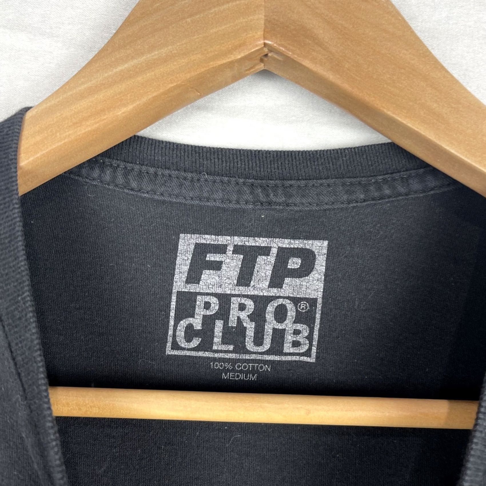 Vintage FTP Pro Club Shirt Mens Medium Black Short Sleeve FTP The Population Spell Out Shirt Size US M / EU 48-50 / 2 - 4 Thumbnail