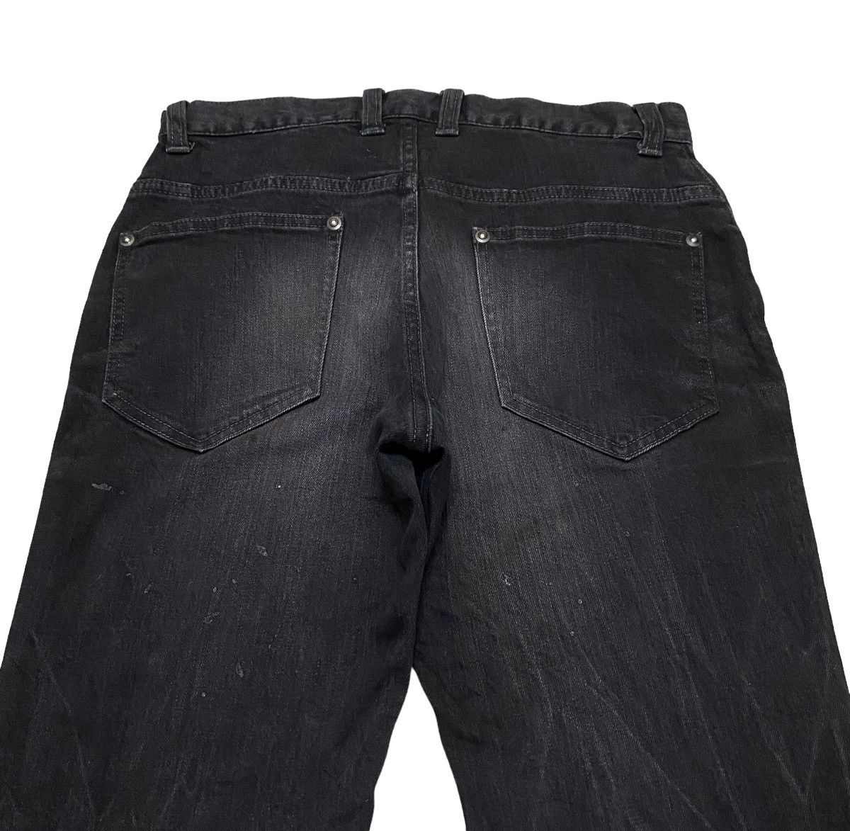 If Six Was Nine Very Rare Vintage Brand Semantic Design Waxed Jeans 1990s Size US 29 - 4 Thumbnail