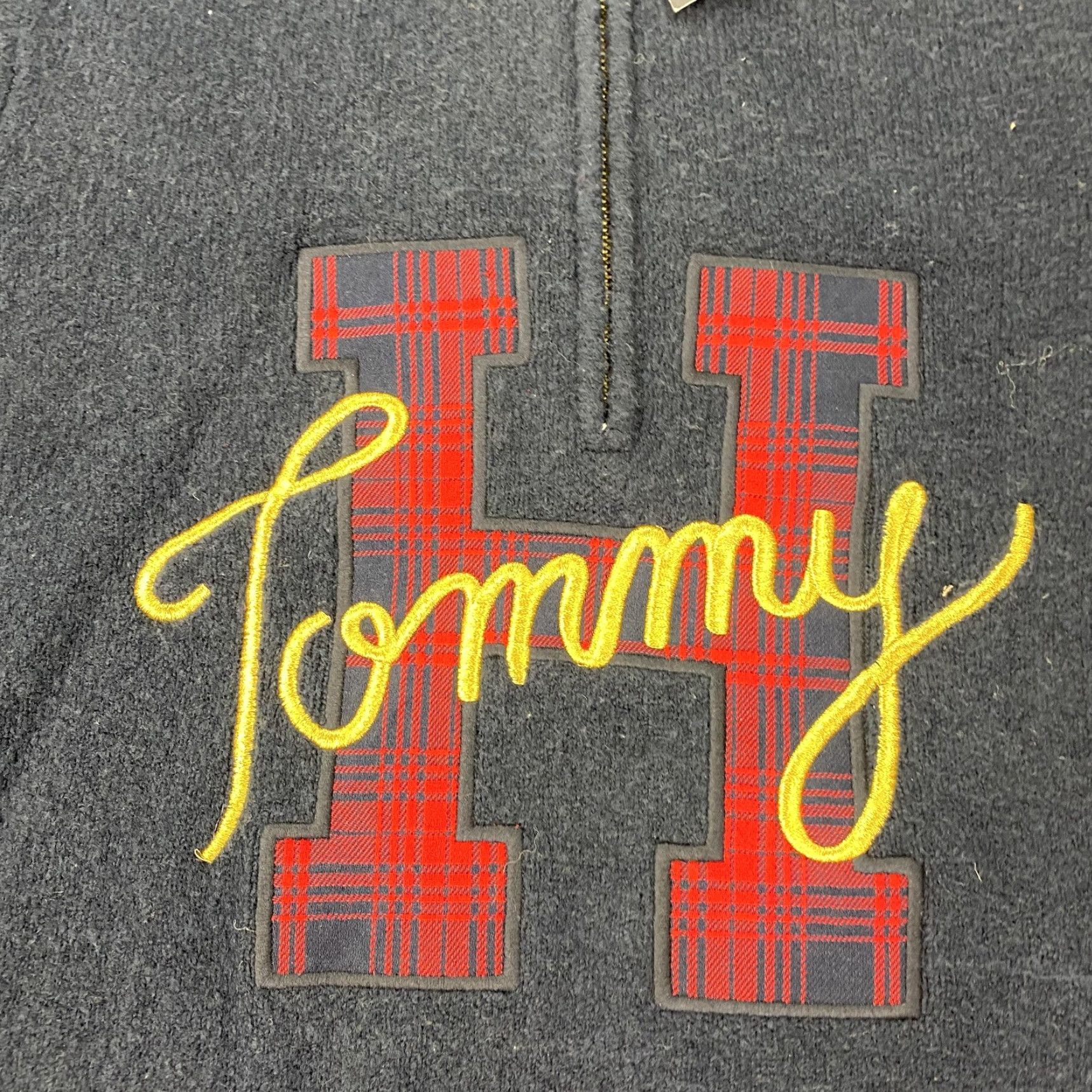 Tommy Hilfiger Tommy Hilfiger Sweater Women 2XL Navy Mock Neck Half Zip Knit Logo Embroidered Zipper Pullover Womens Size XXL / US 16-18 / IT 52-54 - 2 Thumbnail