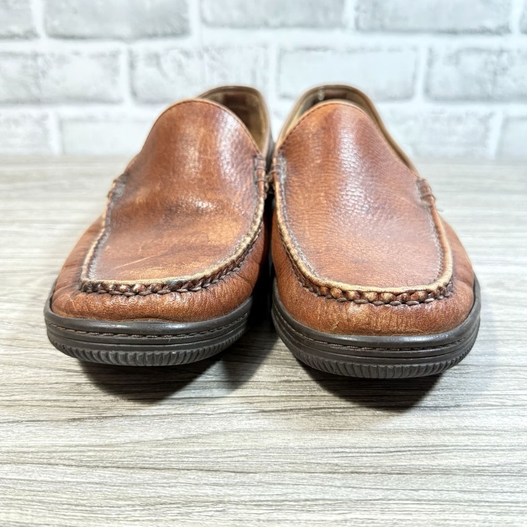 Footjoy VTG FootJoy Brown Leather Loafers Slip-On Moc Toe Comfort Mens 10 Size US 10 / EU 43 - 3 Thumbnail