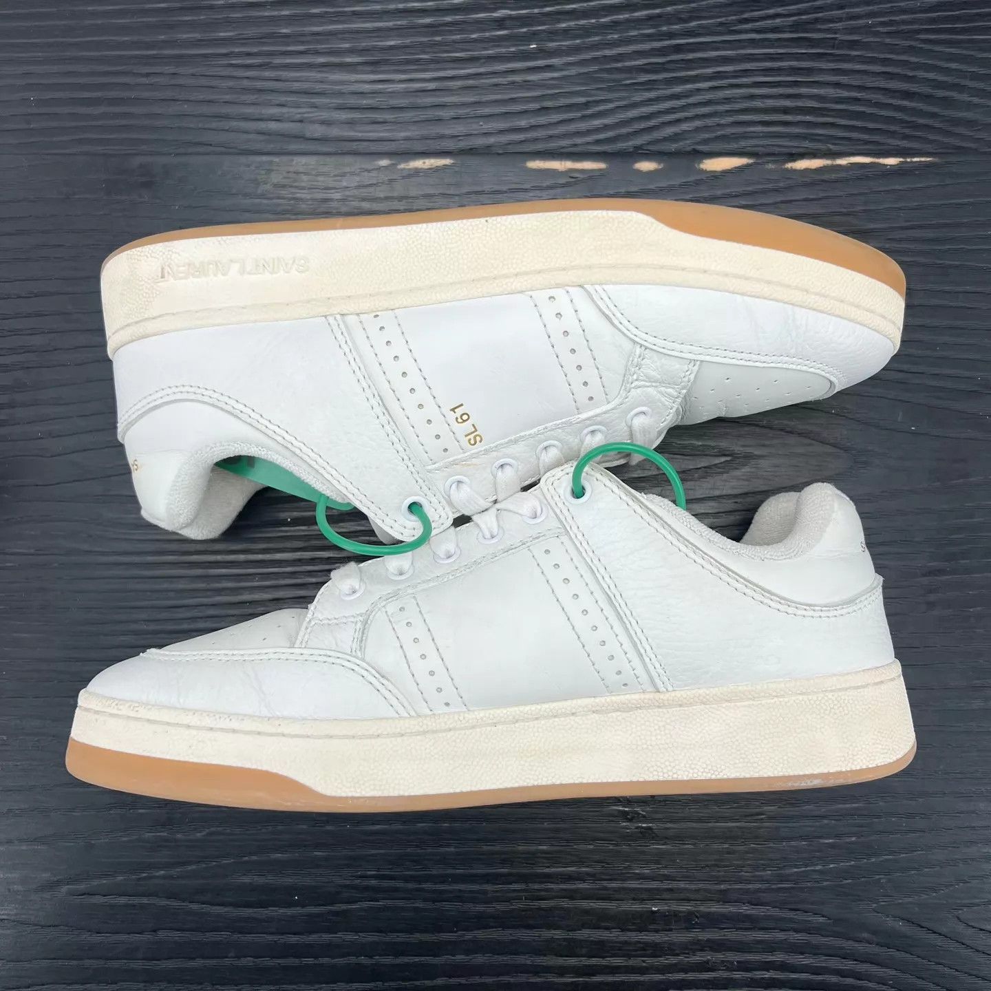 Yves Saint Laurent YSL SL/61 White 42 Like New With Box & Accs Size US 9 / EU 42 - 3 Thumbnail