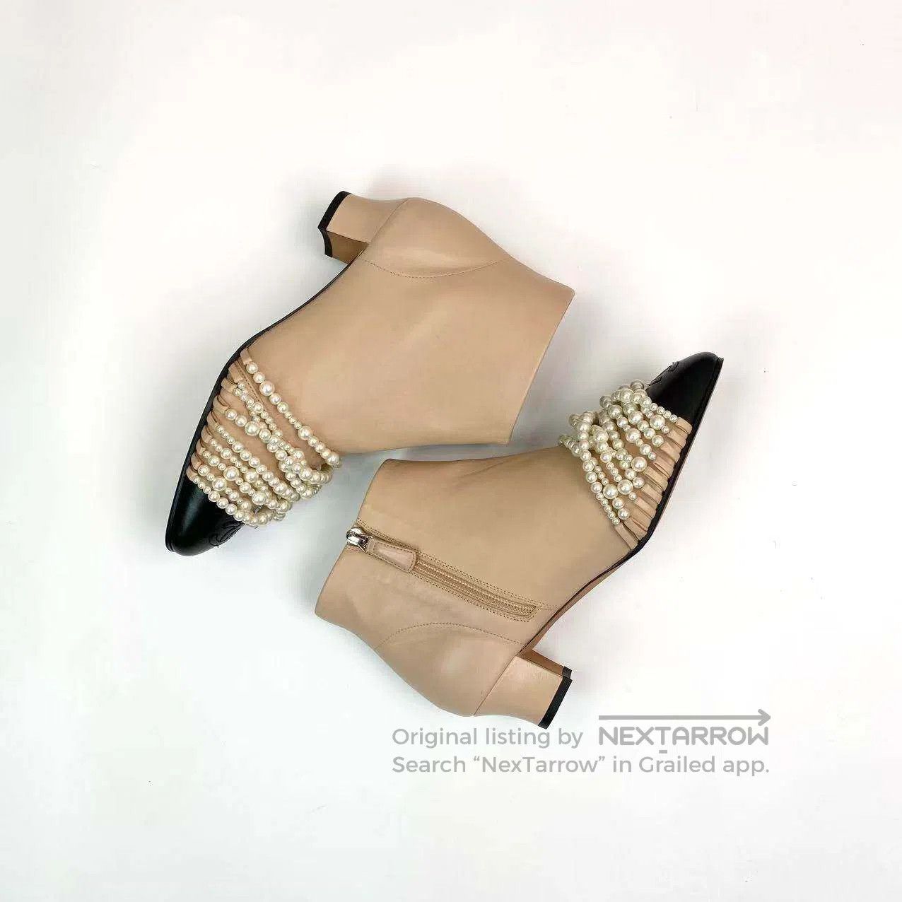 Chanel Chanel Double C logo pearl high heel booties| Size US 6.5 / IT 36.5 - 3 Thumbnail