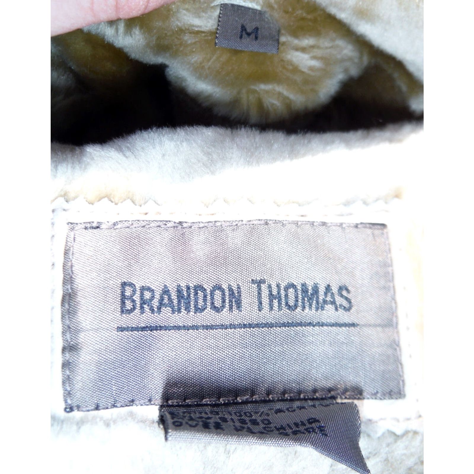 VINTAGE Brandon Thomas Leather Trench Coat Womens Medium Brown Faux Fur Full Length Suede Winter Outdoor Church Womens