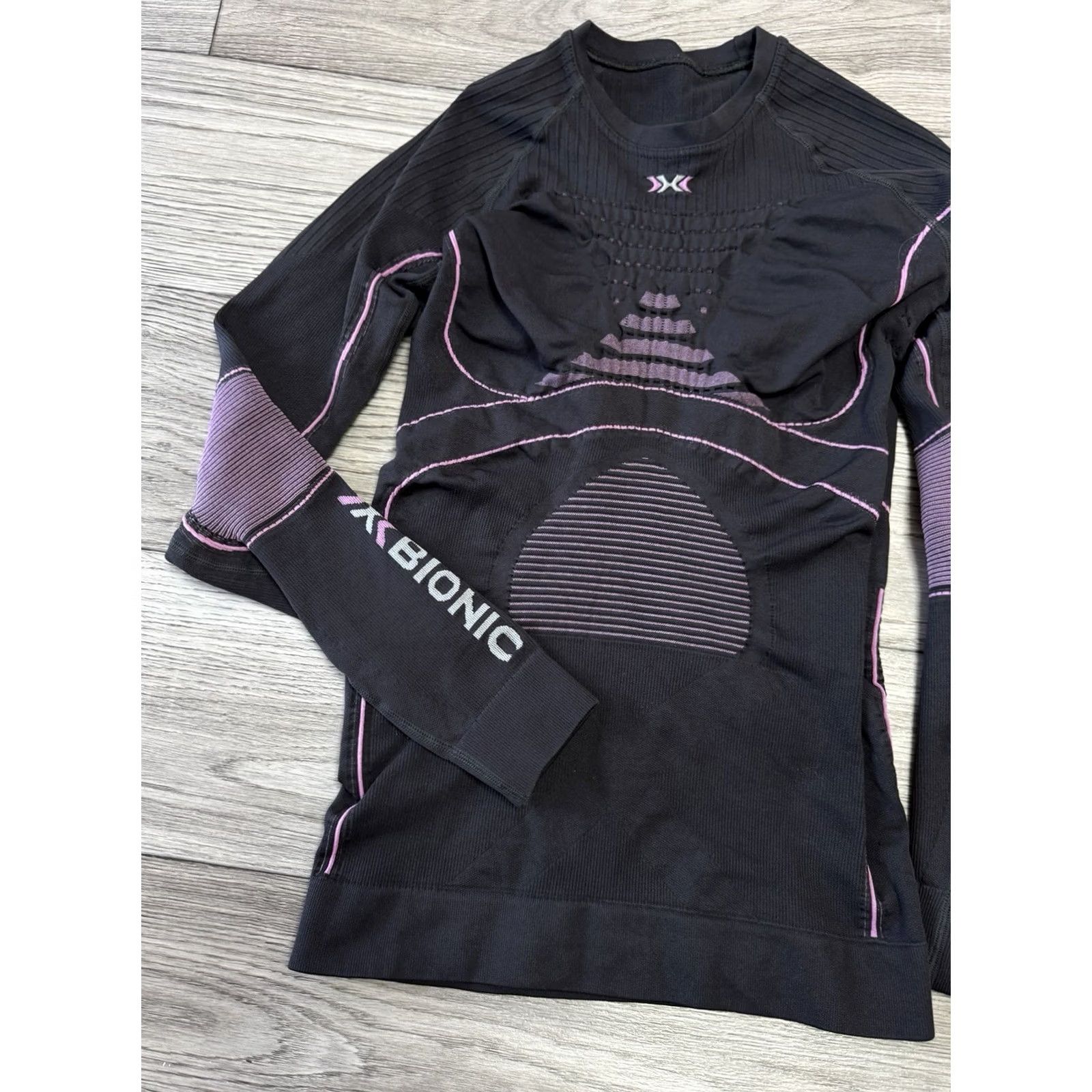 Vintage X-Bionic Energy Accumulator Evo Women Sz S/M Black Pink Base Layer Set Top Pants Size S / US 4 / IT 40 - 4 Thumbnail