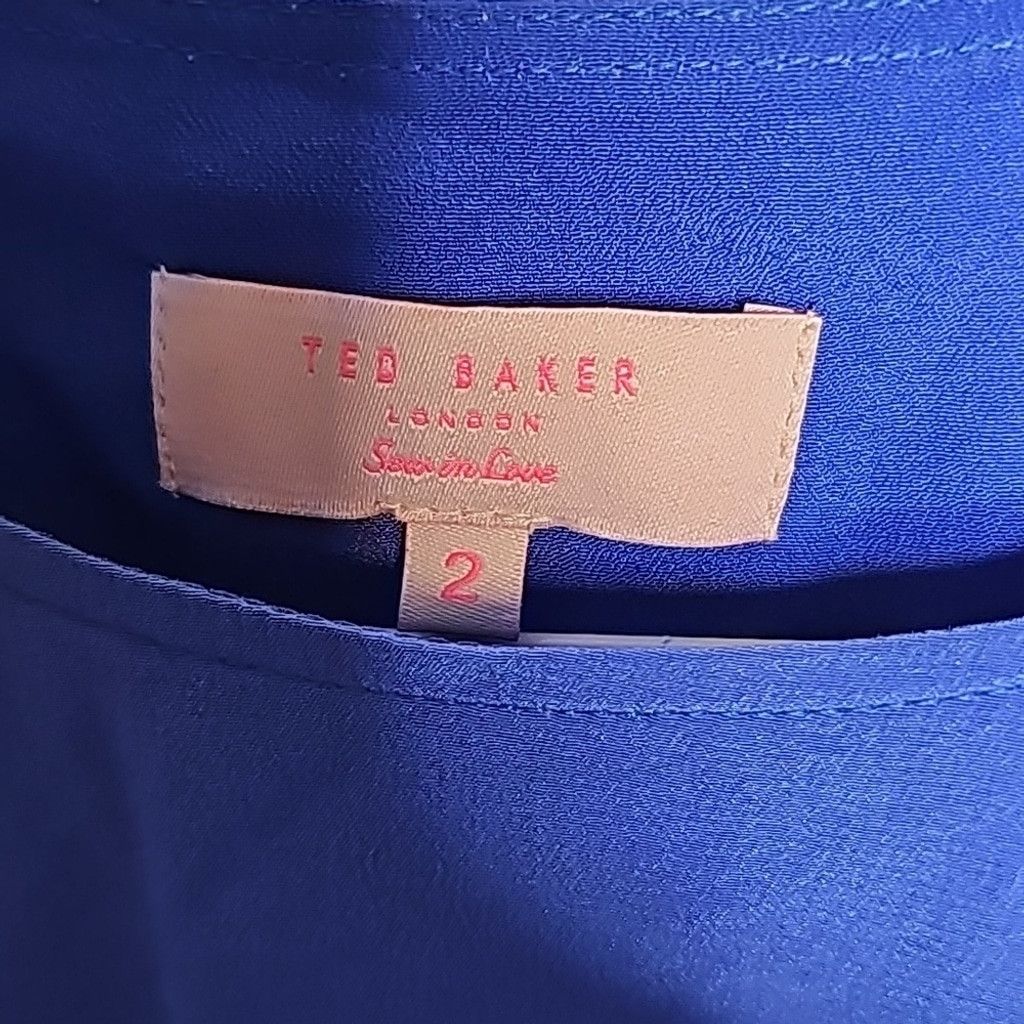 Ted Baker Ted Baker 100% silk blue 3/4 sleeve Sample none like dress 2 Size XS / US 0-2 / IT 36-38 - 5 Thumbnail