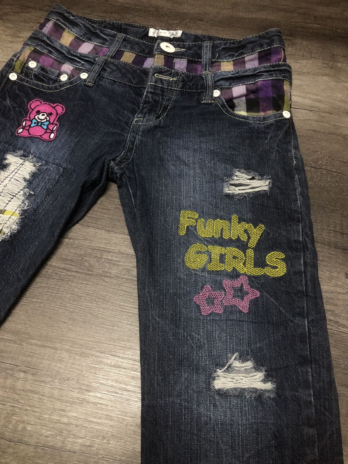 Designer × Japanese Brand C.O.L.Z.A FUNKY GIRLS RAKISH STYLE JOY US DOUBLE WAIST JAPAN Size US 32 / EU 48 - 7 Thumbnail