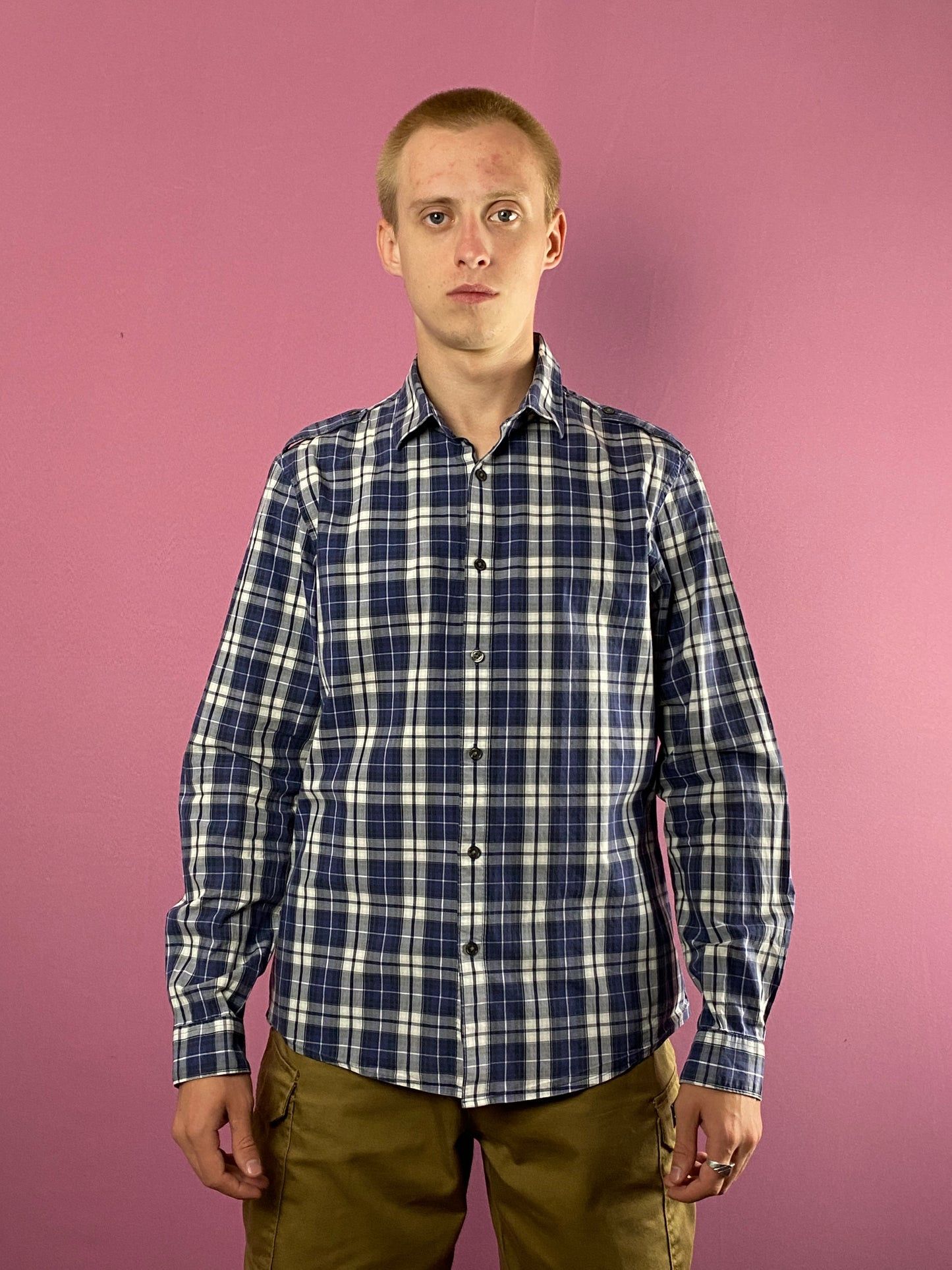 Michael Kors × Vintage Michael Kors Vintage Men's Plaid Shirt - M Size US M / EU 48-50 / 2 - 2 Thumbnail