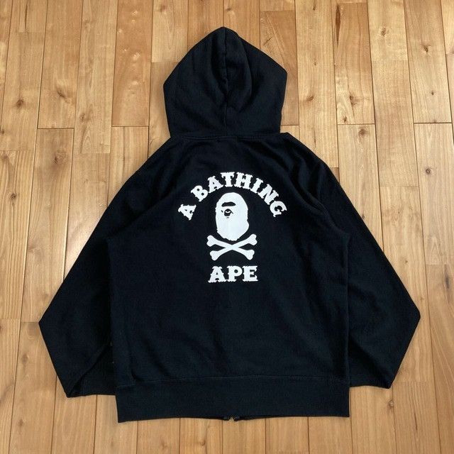 Bape ☠️Pirate Store limited☠️ BAPE SKULL College Logo Zip Hoodie Size US M / EU 48-50 / 2 - 3 Thumbnail