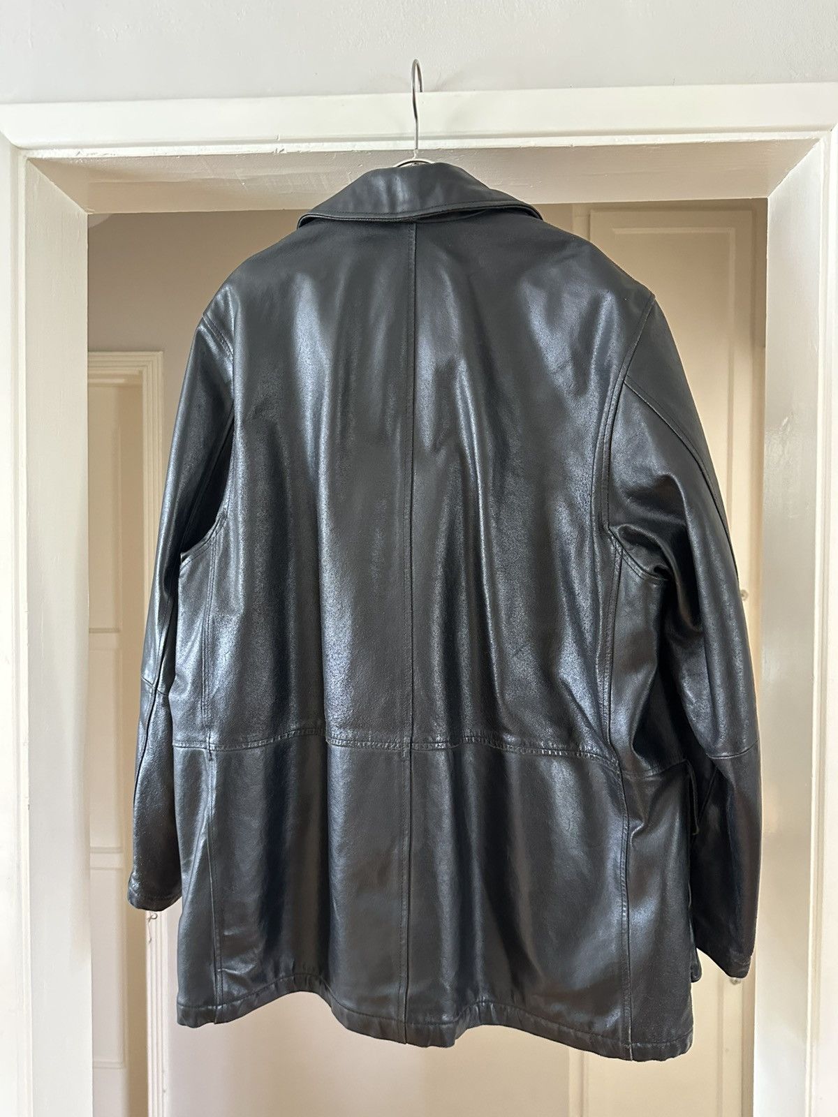 Giorgio Armani Armani Jeans Leather Car Coat Size US L / EU 52-54 / 3 - 6 Thumbnail