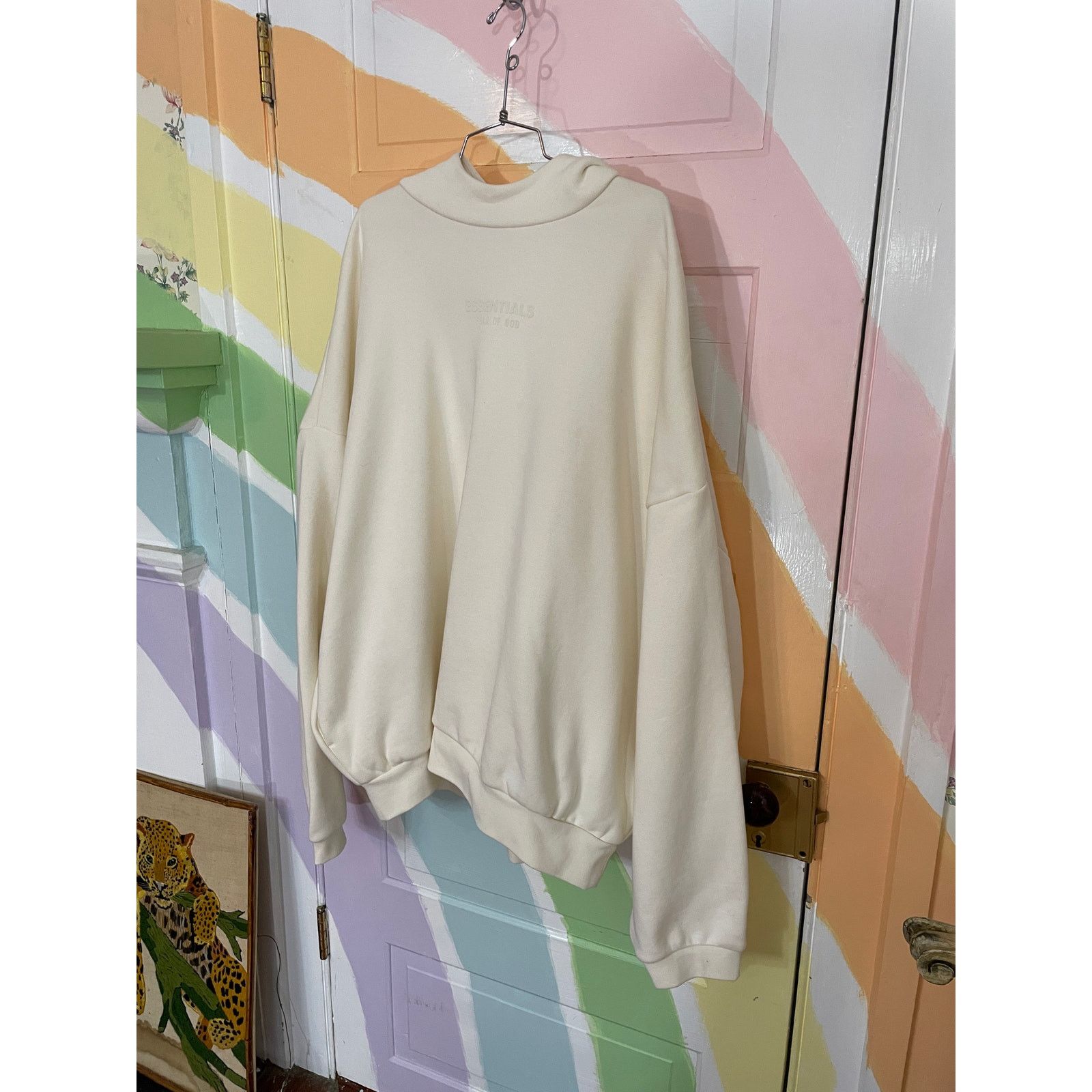 Fear of God Fear of God Essentials Cream Hoodie XXL Oversized hoodie Size US XXL / EU 58 / 5 - 5 Thumbnail