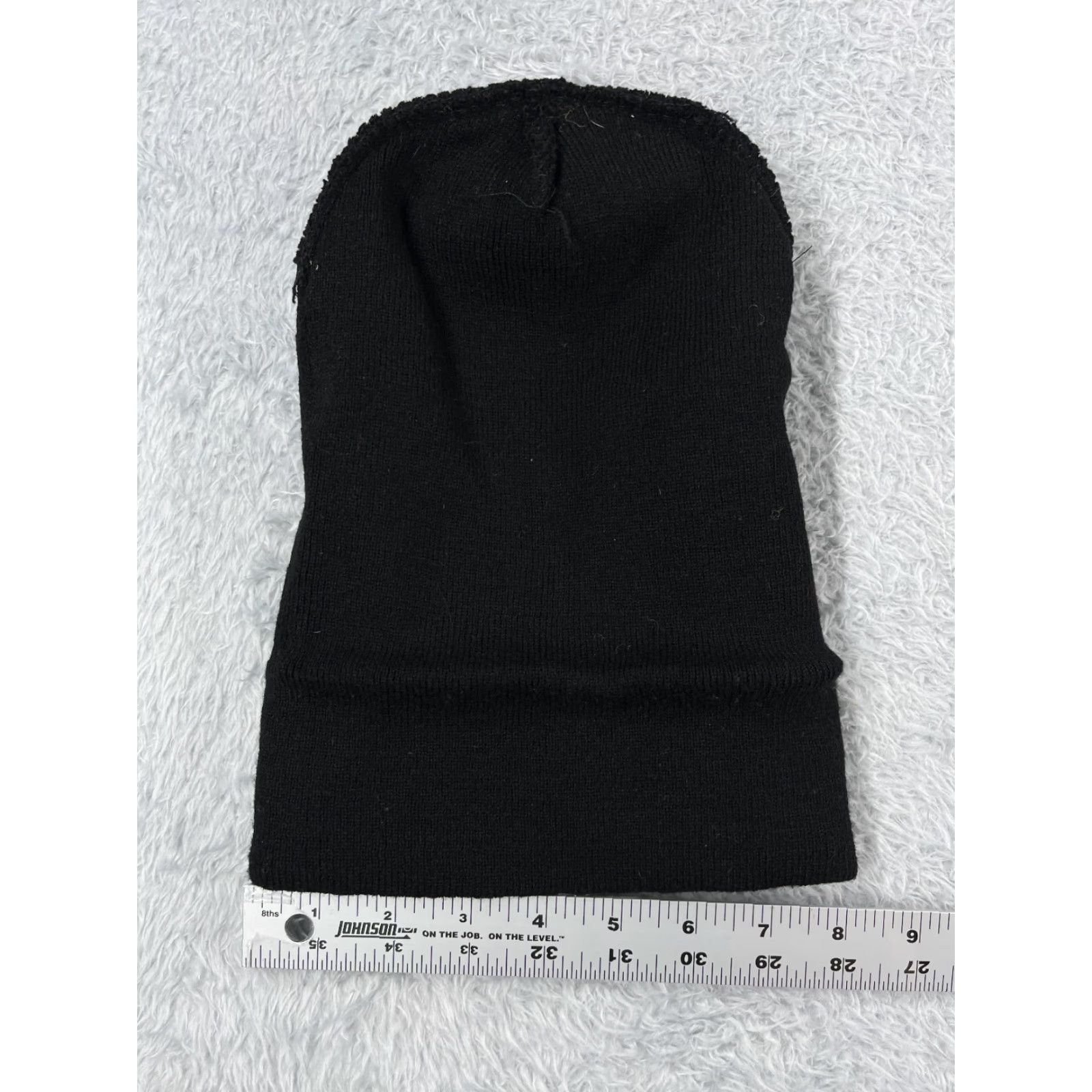 Vintage Beanie Toque Adult One Size Black 100% Acrylic Knit Hat Ski Skate Style Men Size ONE SIZE - 4 Thumbnail