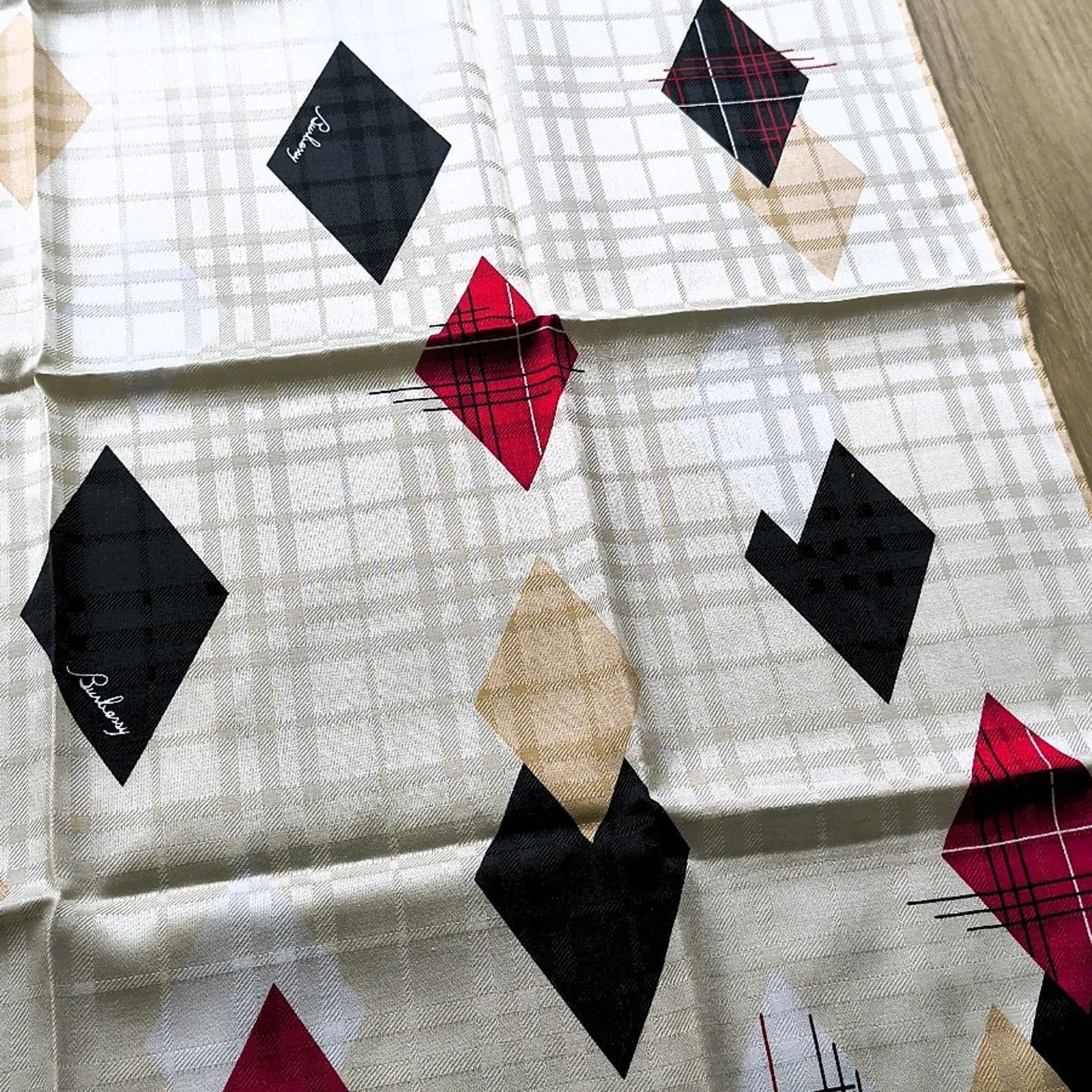 Burberry Burberry Nova Check Design - Silk Handkerchief Scarf Size ONE SIZE - 7 Thumbnail