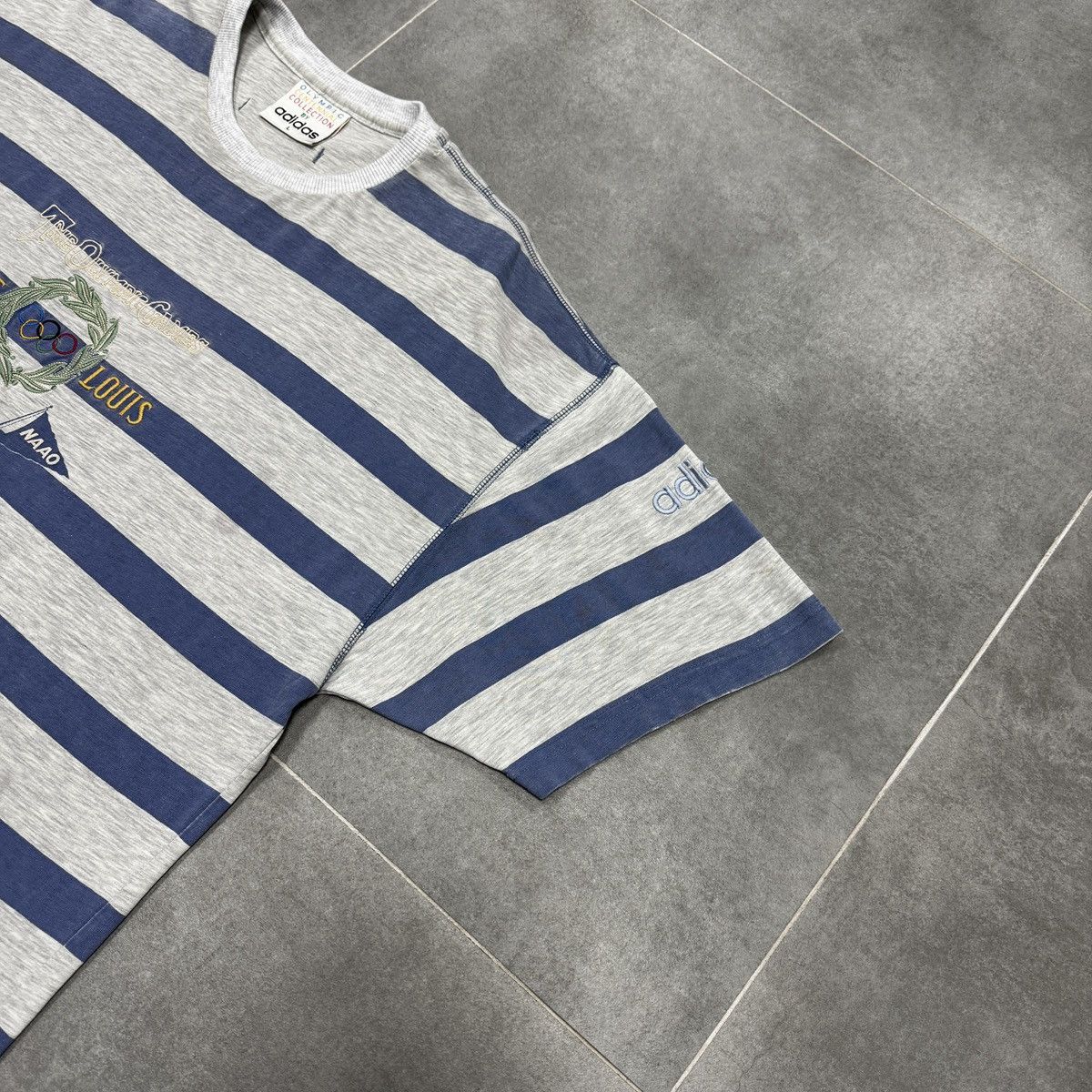 Adidas Vintage Adidas 1904 Saint Louis Olympic Games Striped Shirt Size US L / EU 52-54 / 3 - 8 Thumbnail