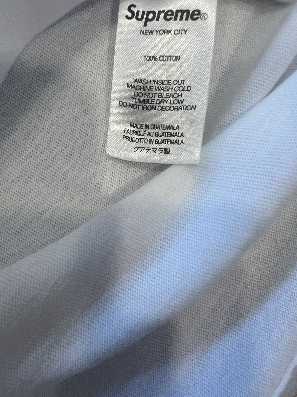 Supreme Supreme Arabic Logo Washed Short-Sleeve Tee White Size US M / EU 48-50 / 2 - 4 Thumbnail