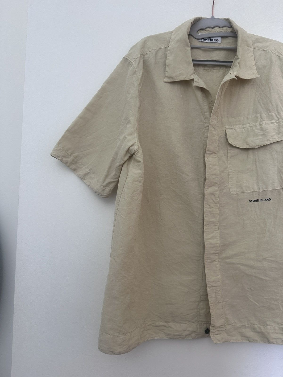 Stone Island STONE ISLAND - Cotton/Hemp short sleeve button down Size US L / EU 52-54 / 3 - 3 Thumbnail