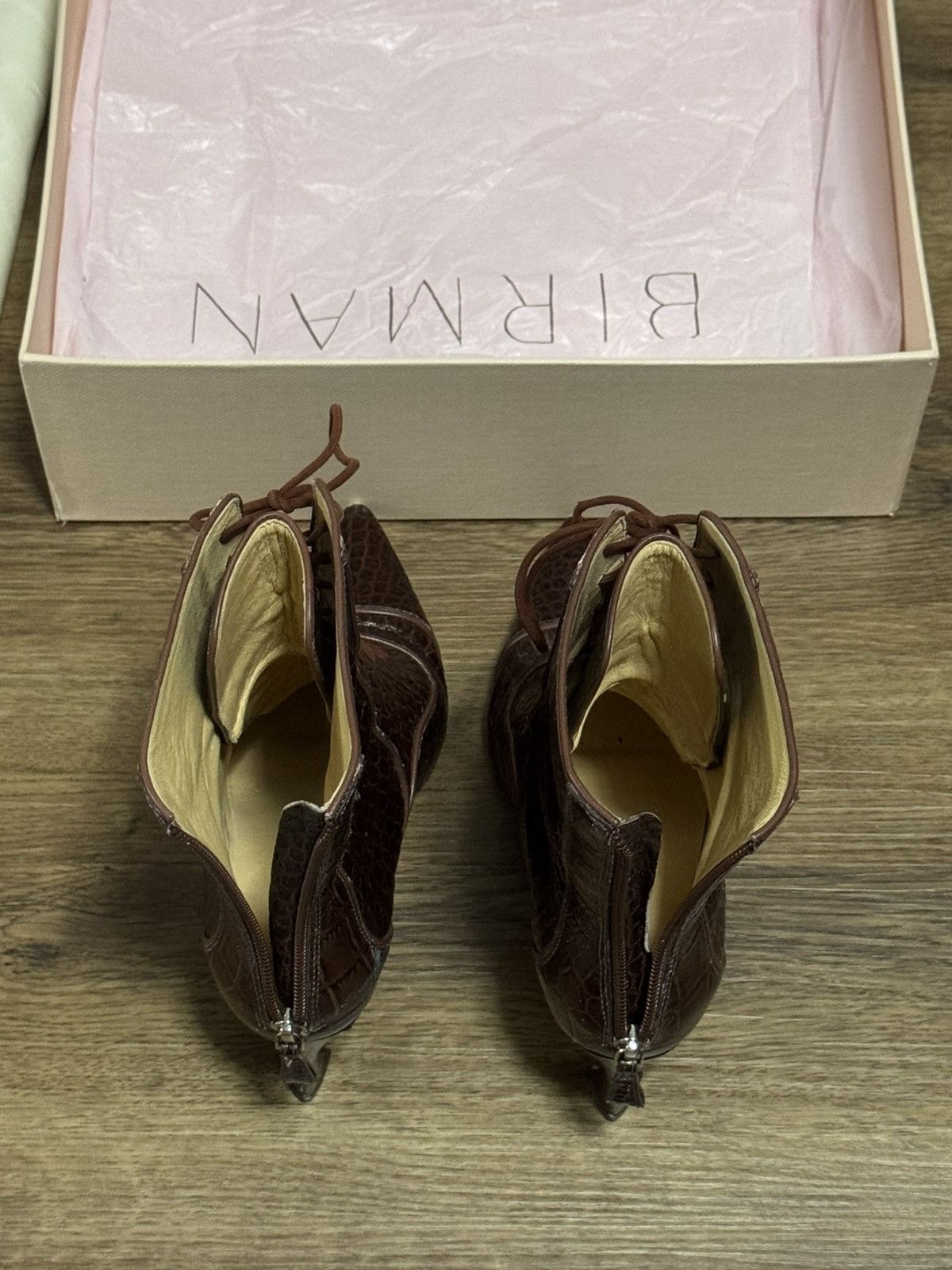Alexandre Birman Alexandre Birman Ginny crocodile embossed leather heel boots Size US 6 / IT 36 - 6 Thumbnail