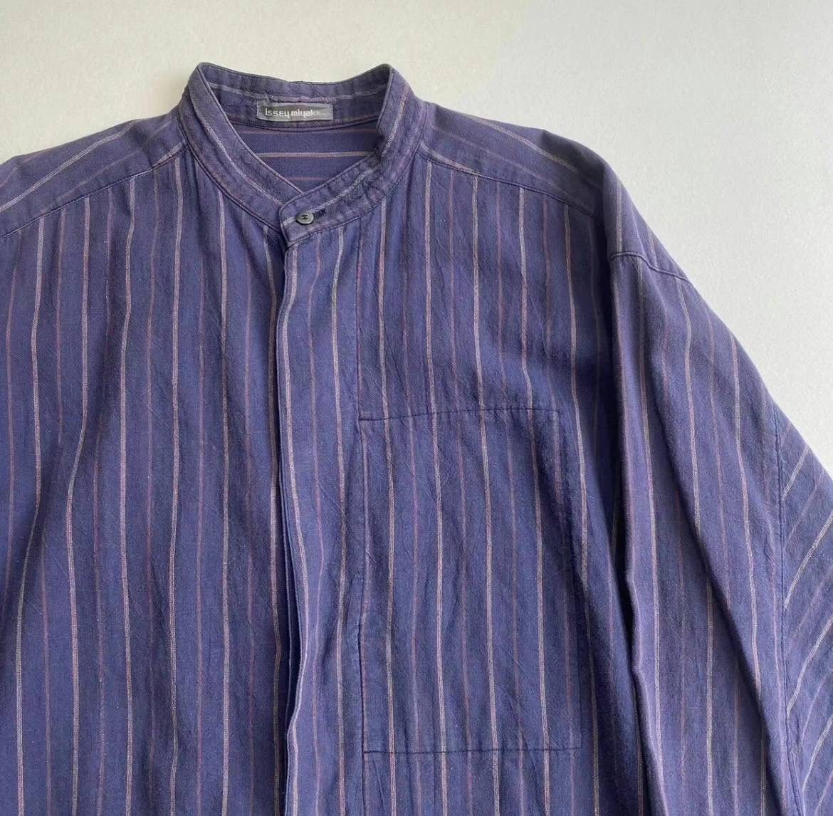 Issey Miyake 1980s issey miyake linen shirt "striped" Size US L / EU 52-54 / 3 - 3 Thumbnail