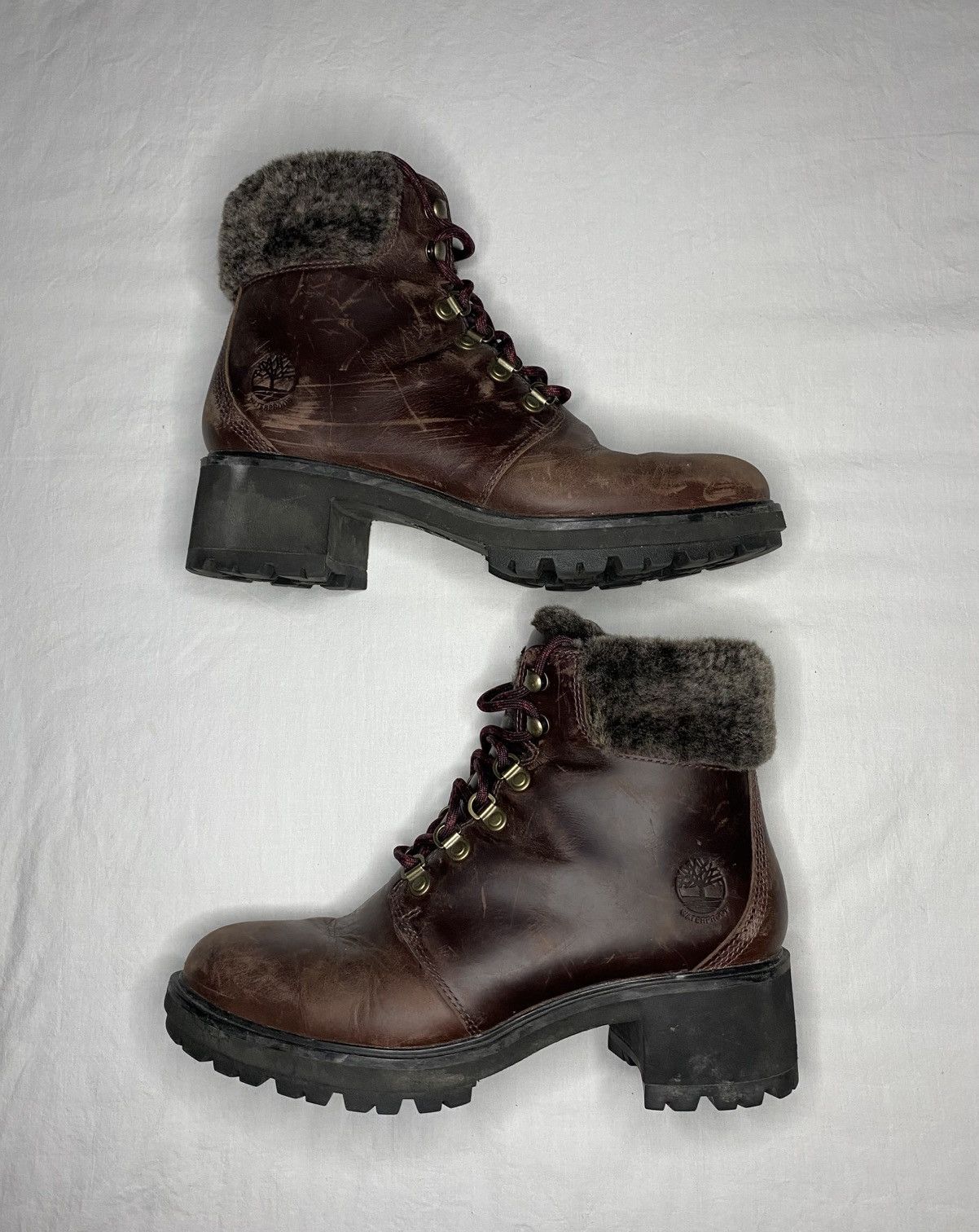 Timberland Timberland Brown Kinsley Waterproof Mid Hiker Boot Faux Fur Size US 8.5 / IT 38.5 - 1 Thumbnail