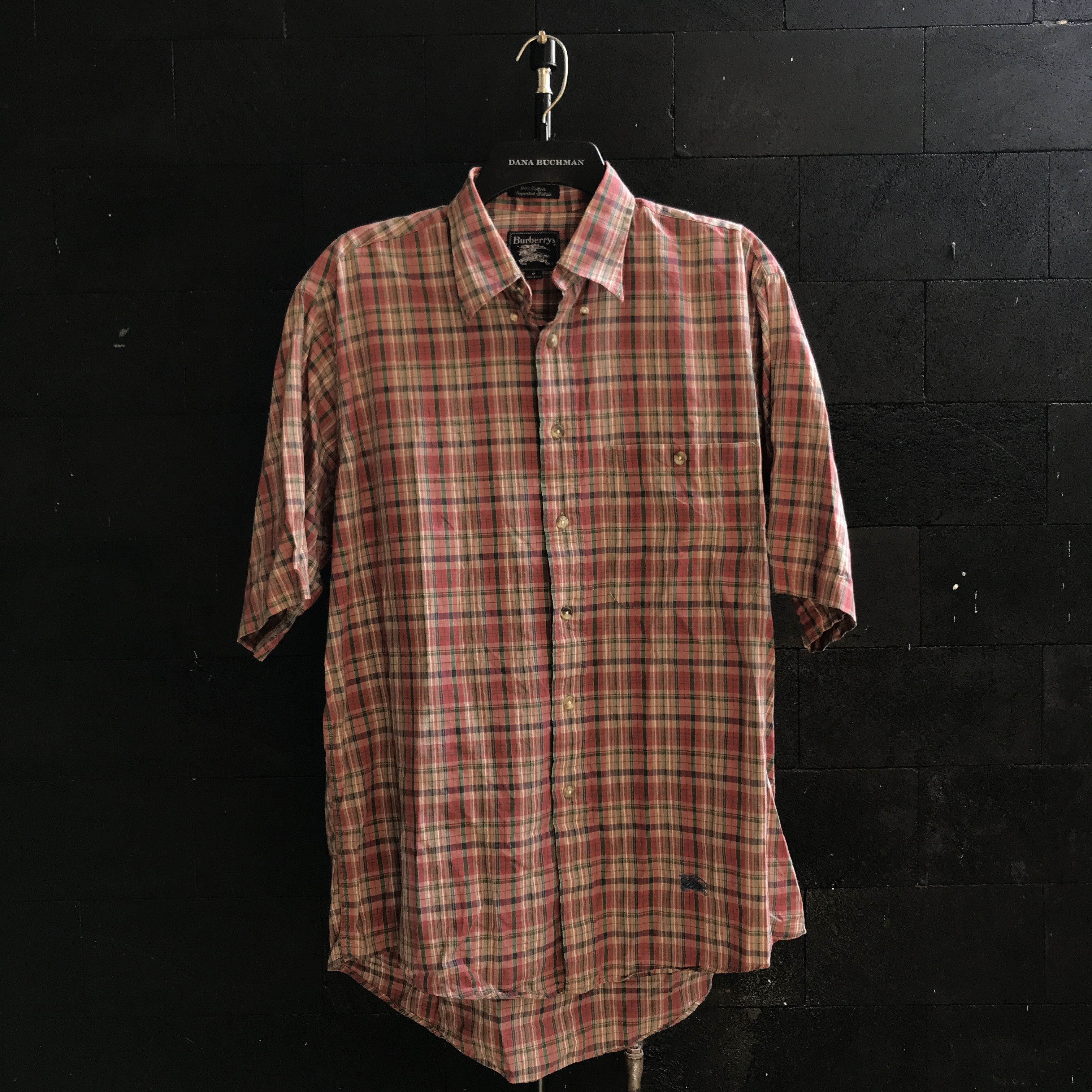 Burberry Burberry Short Sleeve Button Red Size US M / EU 48-50 / 2 - 1 Thumbnail