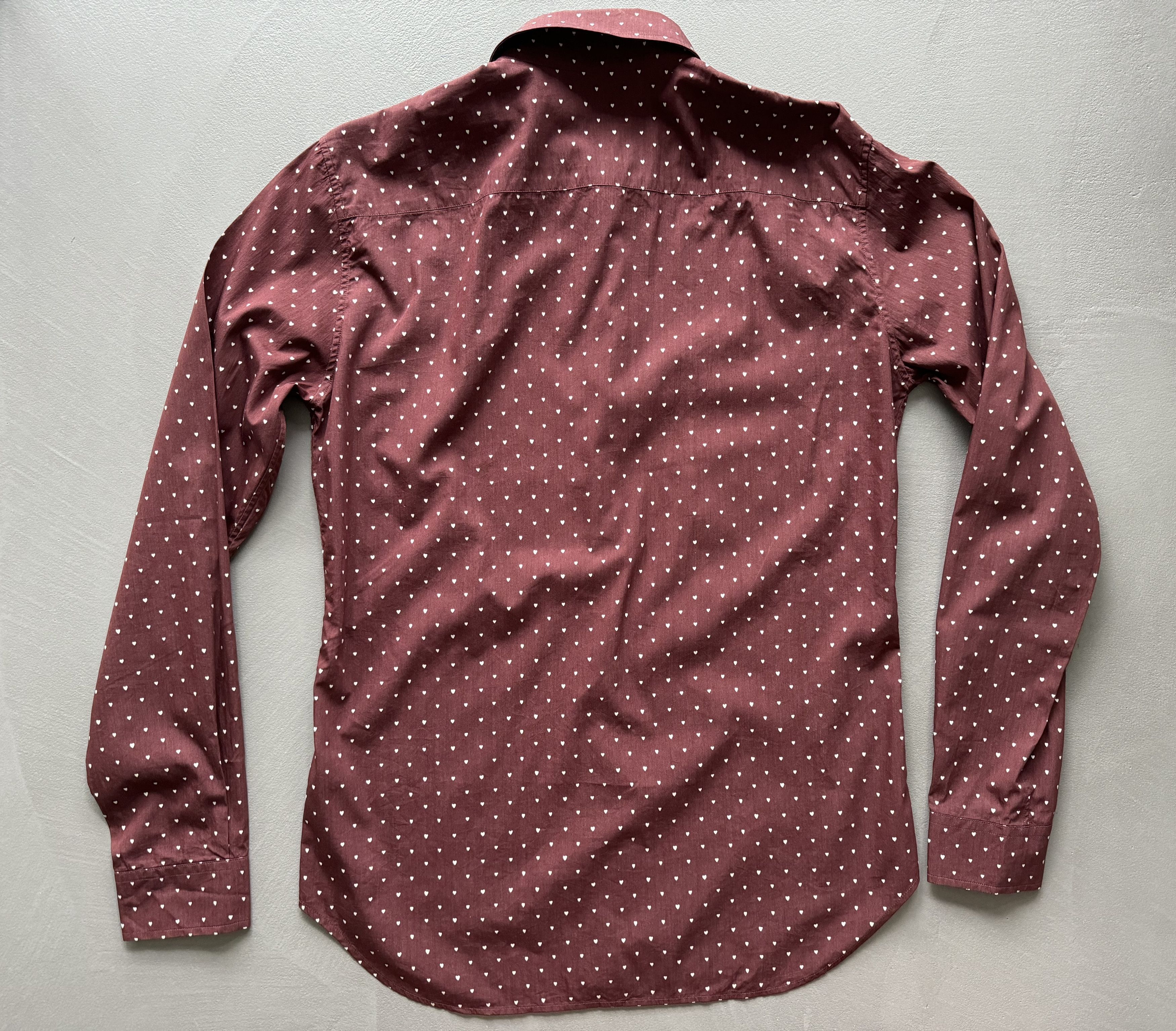 Burberry Burberry Heart Pattern Slim Fit Cotton Shirt Size US M / EU 48-50 / 2 - 7 Thumbnail