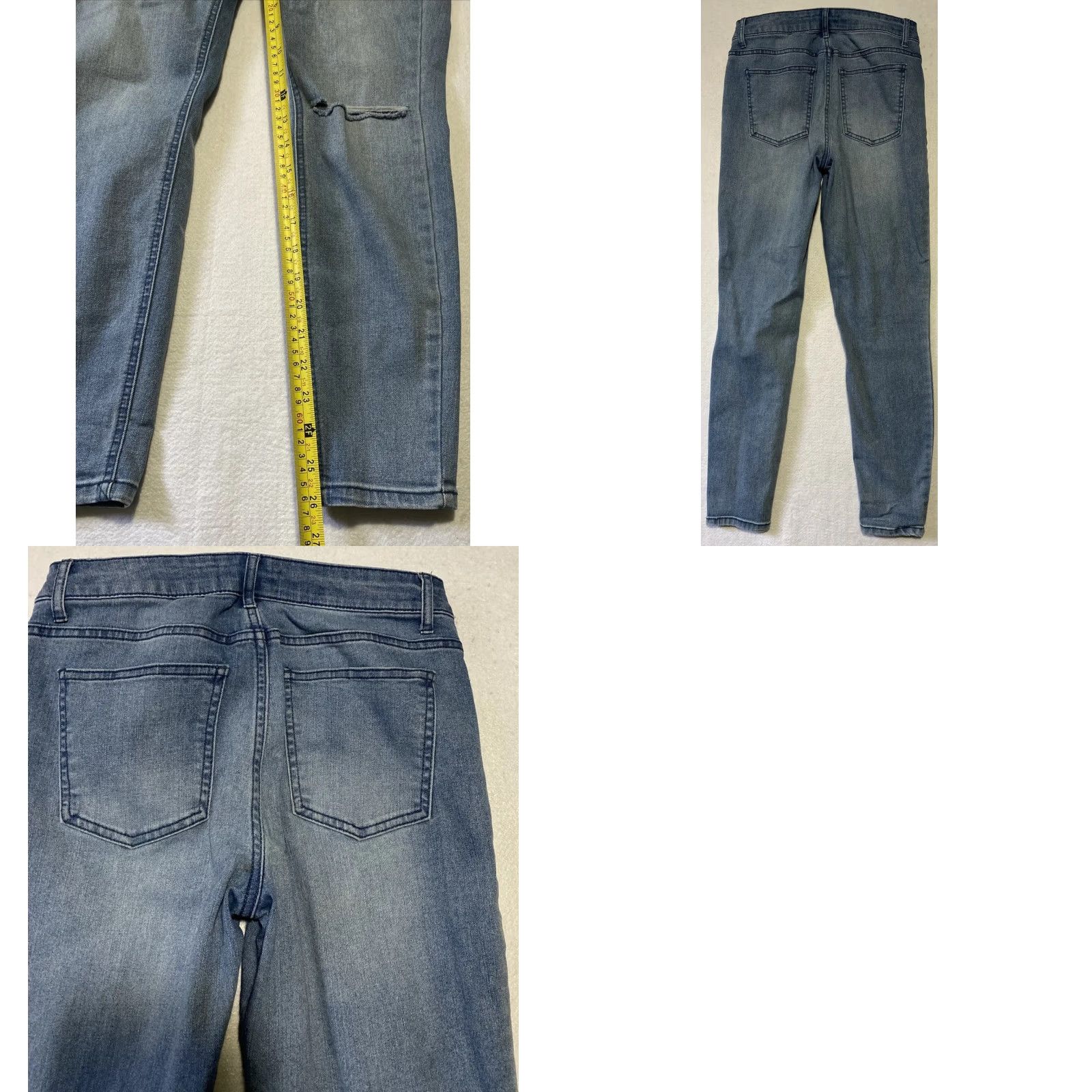 Vintage Harper Heritage Jeans Women W26 Blue Mid Skinny Denim Zip RF+27in Waist 26in Inseam 28-7 Style: Skinny (Regular) - Women Size 26" / US 2 / IT 38 - 8 Thumbnail